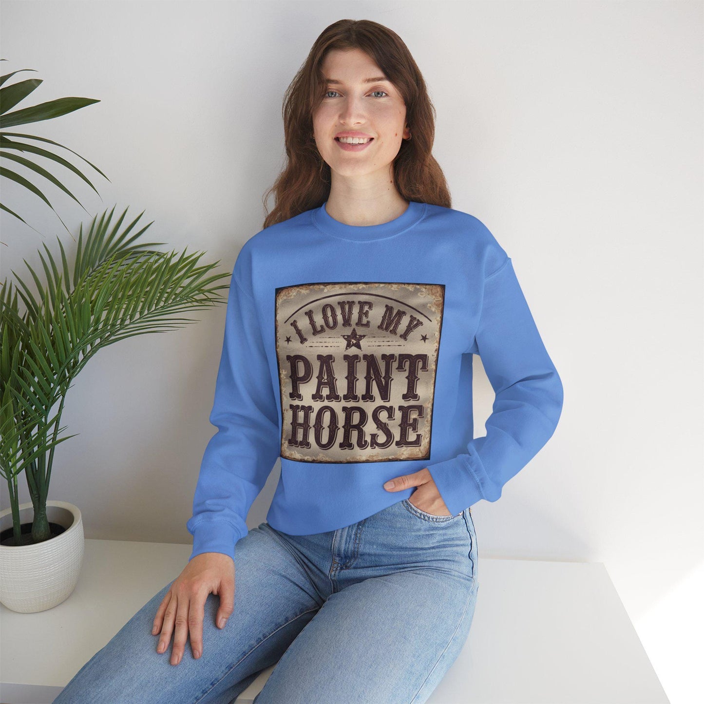 I Love My Paint Horse Heavy Blend™ Crewneck Sweatshirt