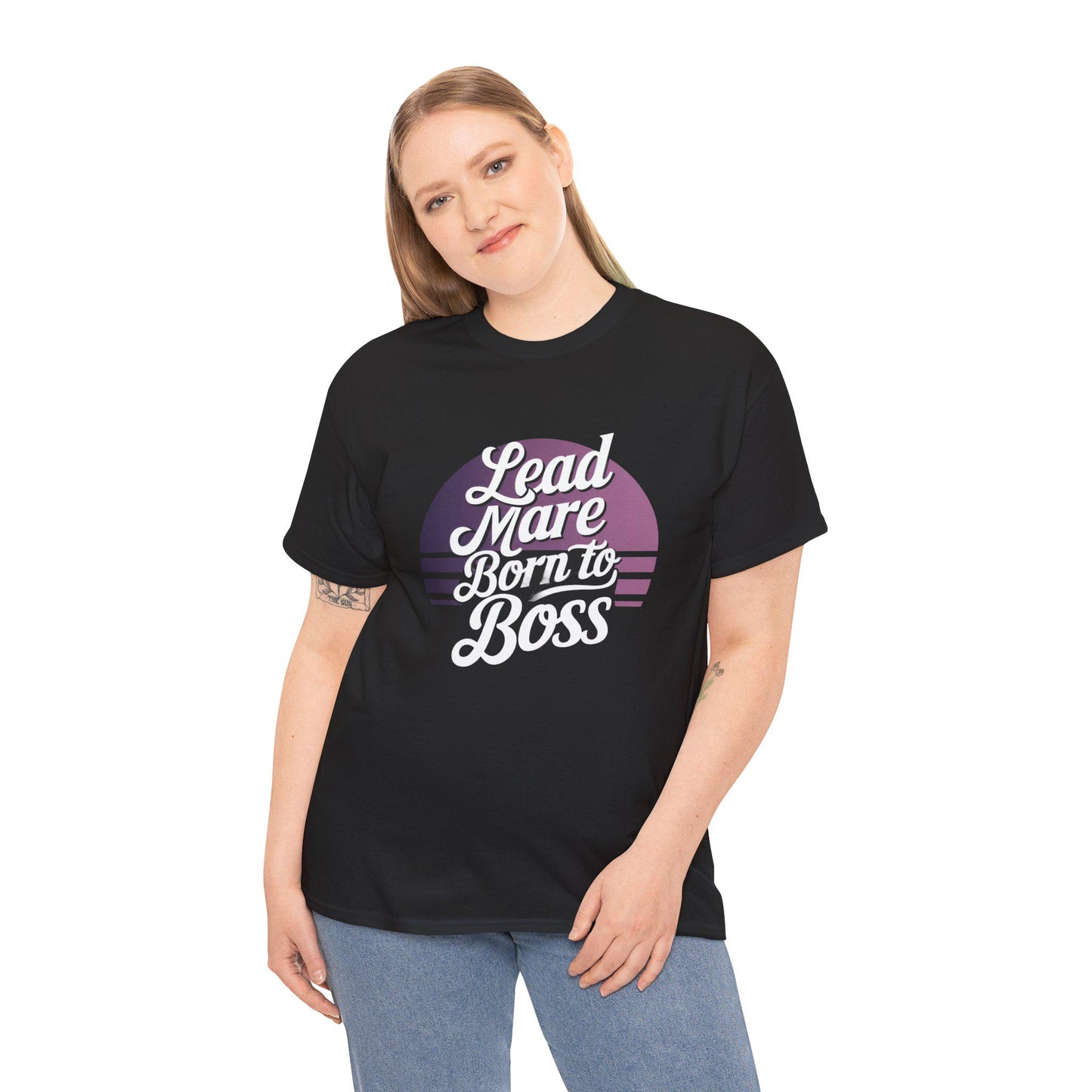 Lead Mare Born To Boss Unisex Heavy Cotton Tee