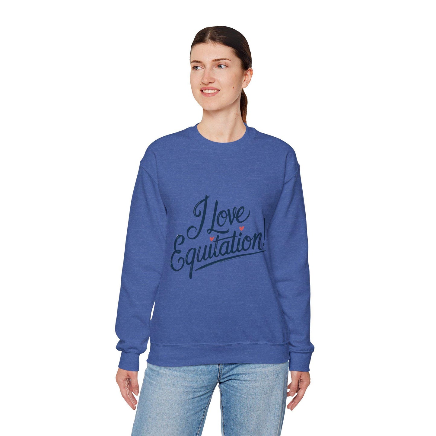 I Love Equitation Sweatshirt, equestrian, English riding, eventing, hunter, jumper, trainer gift, dressage, western riding, horse