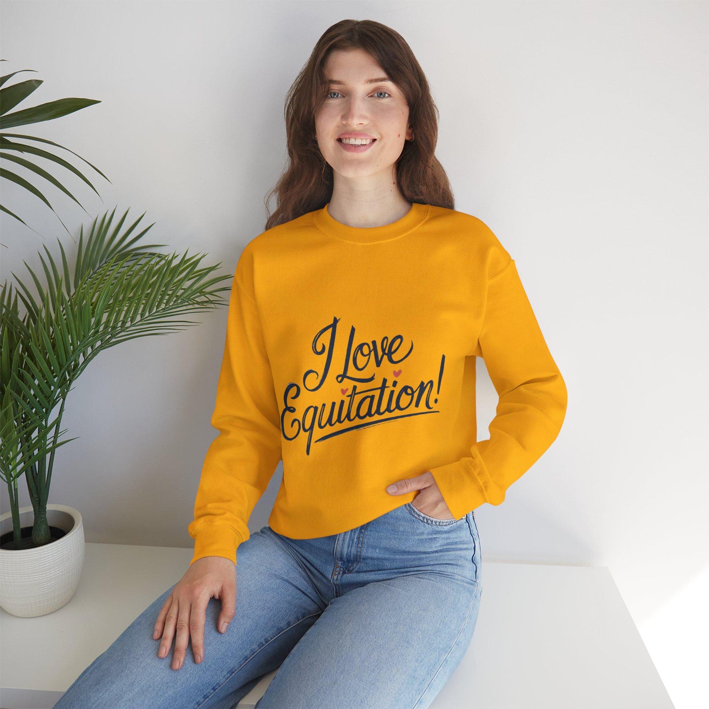 I Love Equitation Sweatshirt, equestrian, English riding, eventing, hunter, jumper, trainer gift, dressage, western riding, horse