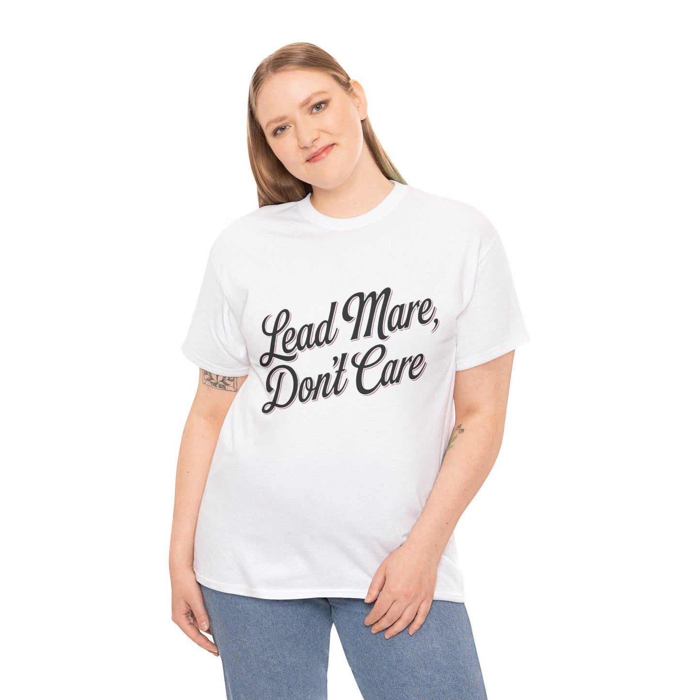 Lead Mare Don't Care Unisex Heavy Cotton Tee