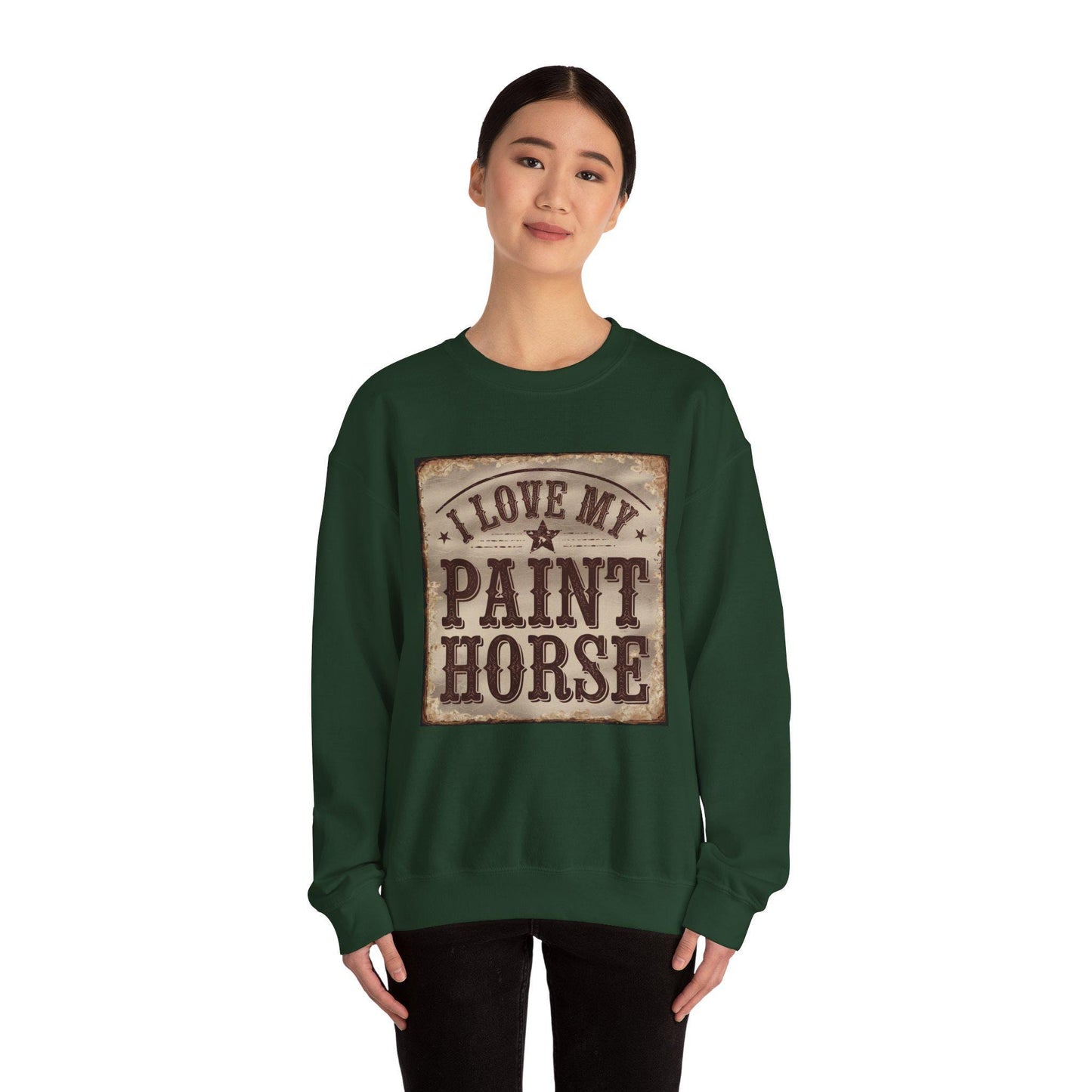 I Love My Paint Horse Heavy Blend™ Crewneck Sweatshirt