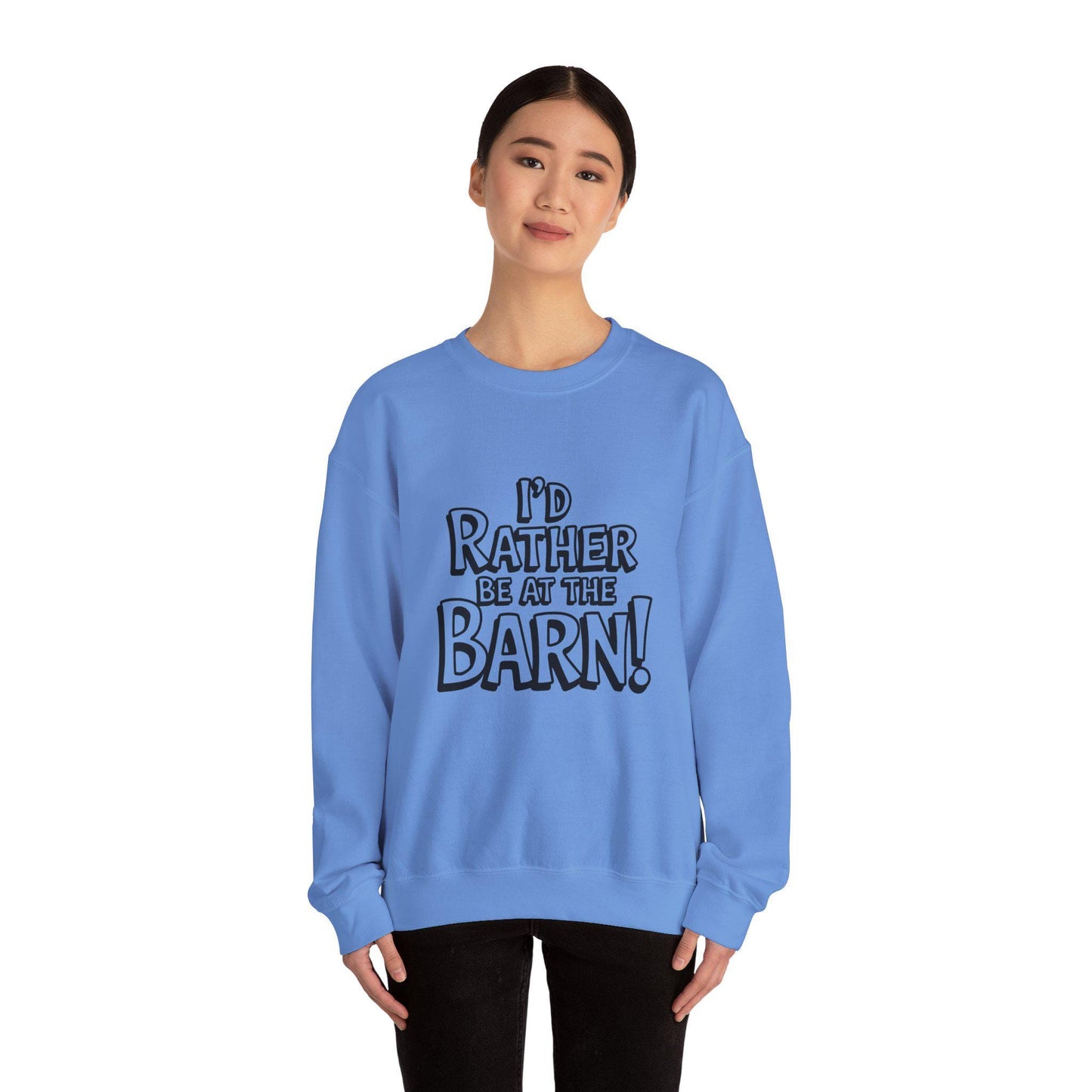 I'd rather be at the barn Heavy Blend™ Crewneck Sweatshirt