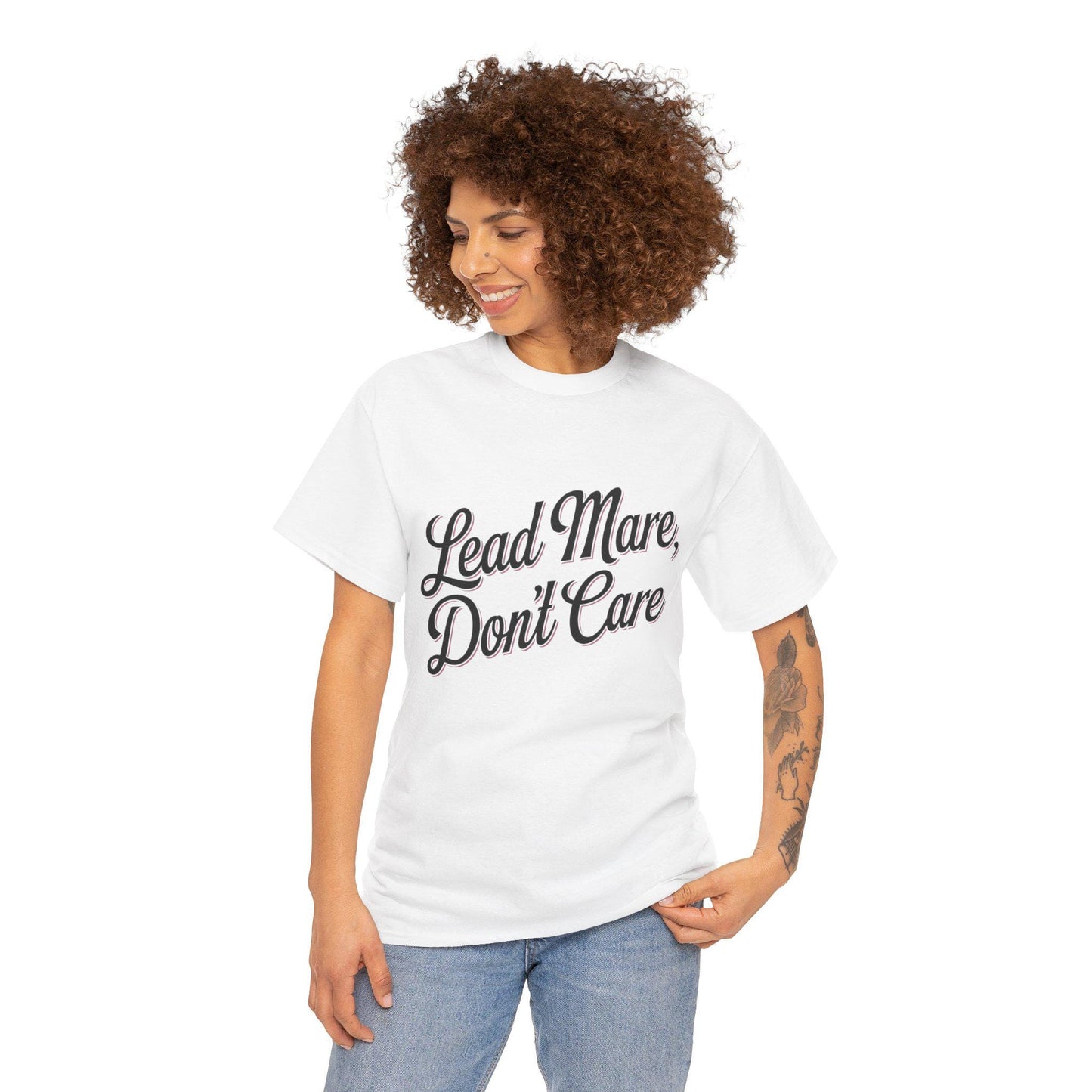 Lead Mare Don't Care Unisex Heavy Cotton Tee
