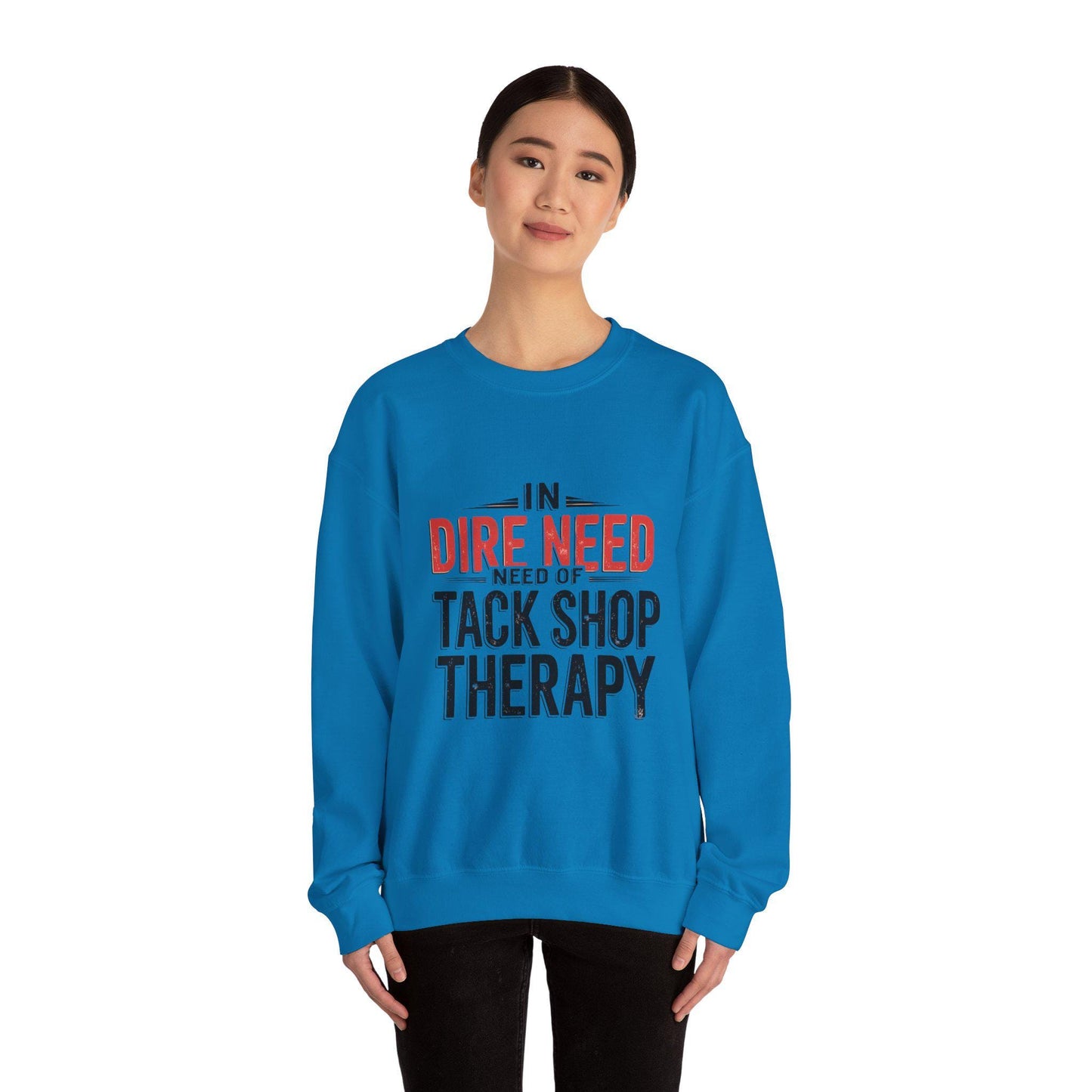 In Dire Need of Tack Shop Therapy Heavy Blend™ Crewneck Sweatshirt