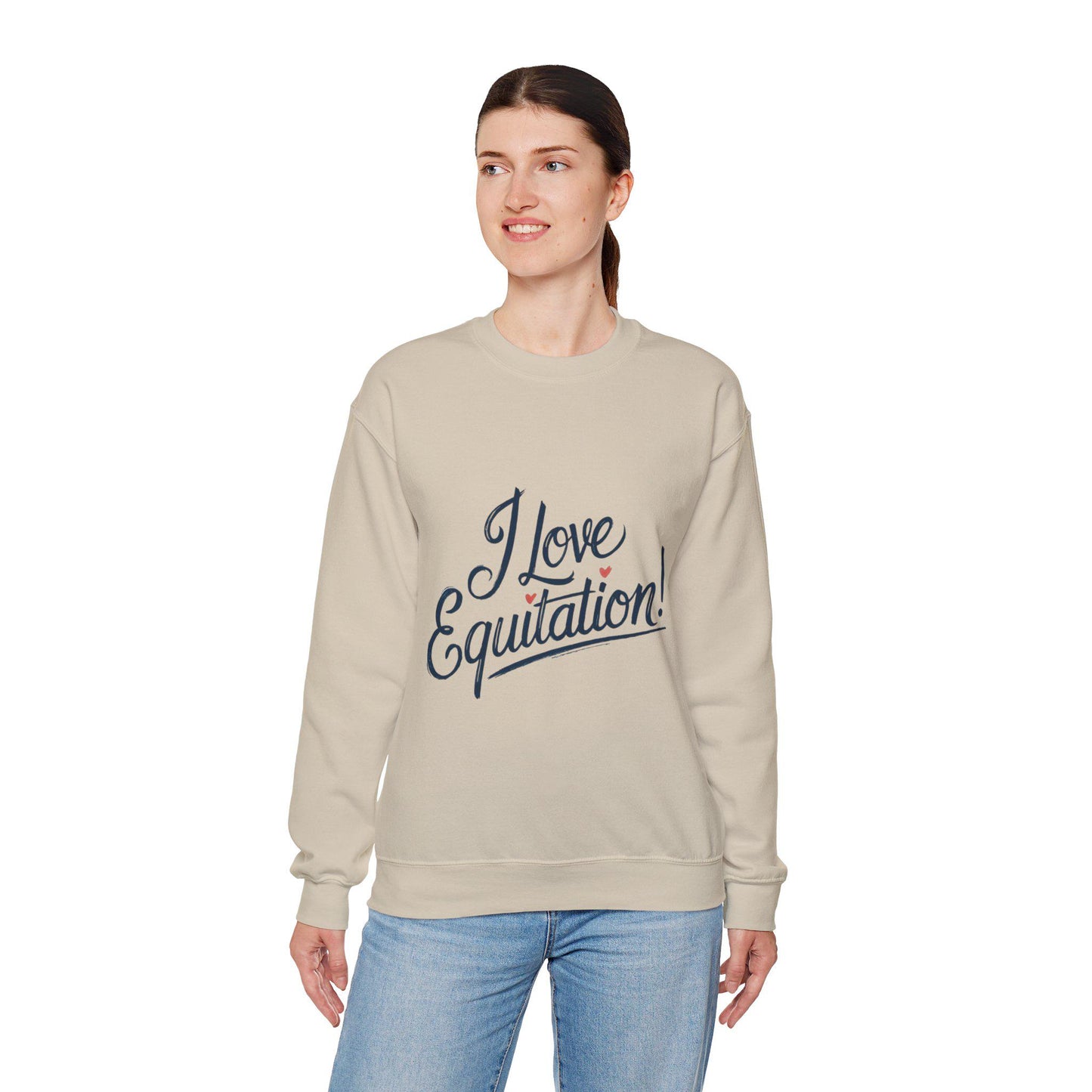 I Love Equitation Sweatshirt, equestrian, English riding, eventing, hunter, jumper, trainer gift, dressage, western riding, horse