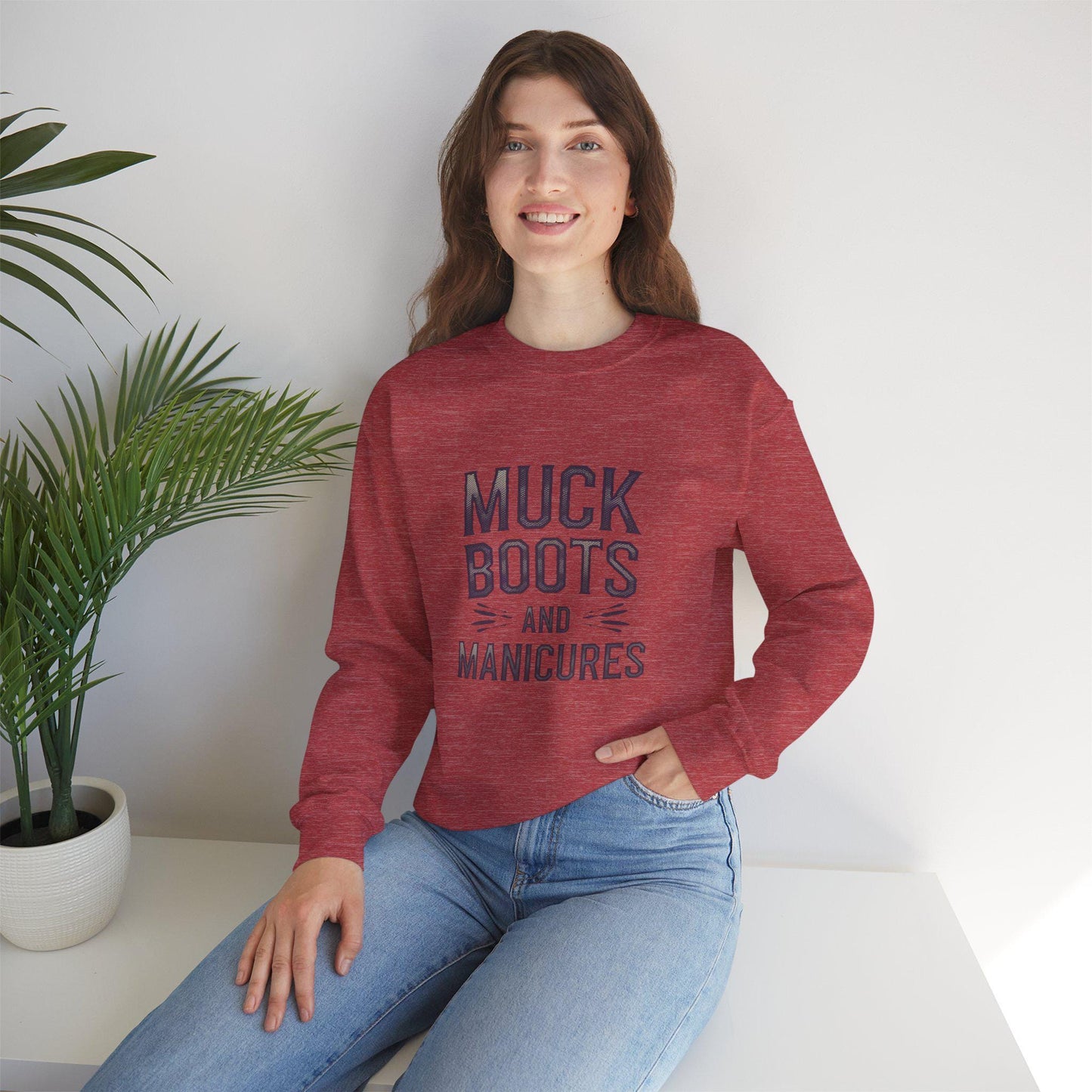 Muck boots and manicures Heavy Blend™ Crewneck Sweatshirt
