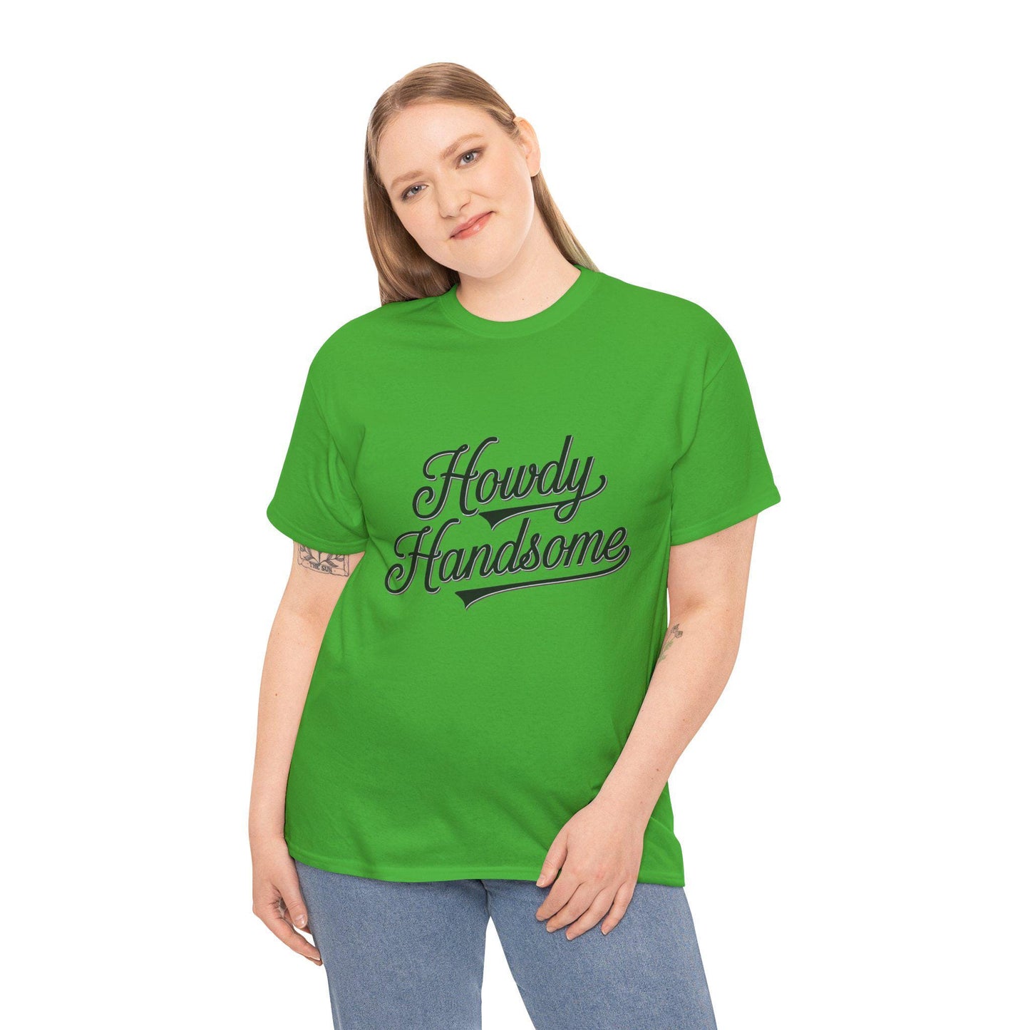 Howdy Handsome Unisex Tee Shirt, Cowboy Western Style Graphic Tshirt, Country Music Concert Outfit, Vintage Rodeo Apparel, Southern Charm