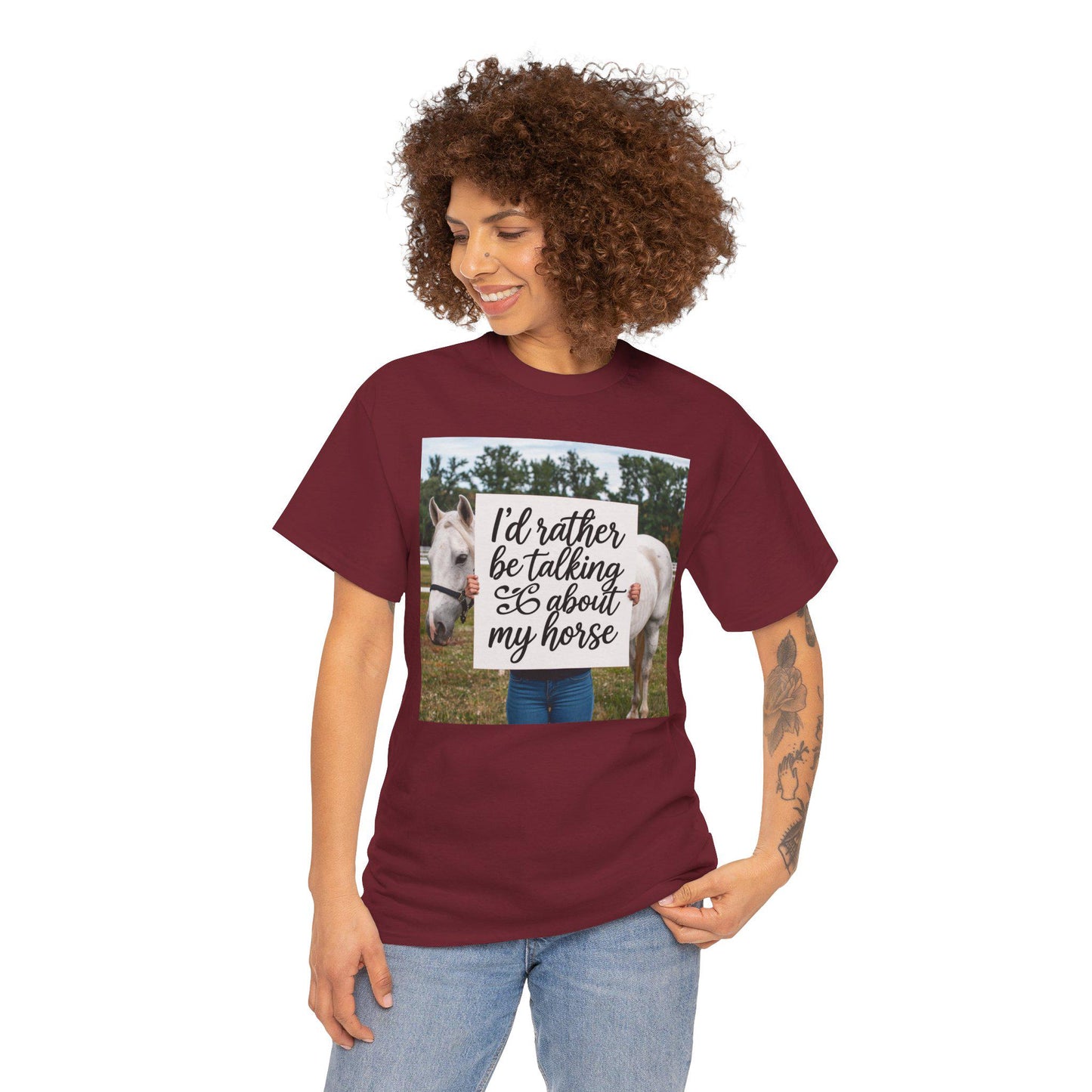 I'd rather be talking about my horse Tee, dressage, mom Tee, equestrian, English riding, eventing, hunter, jumper, western, ranch, trail