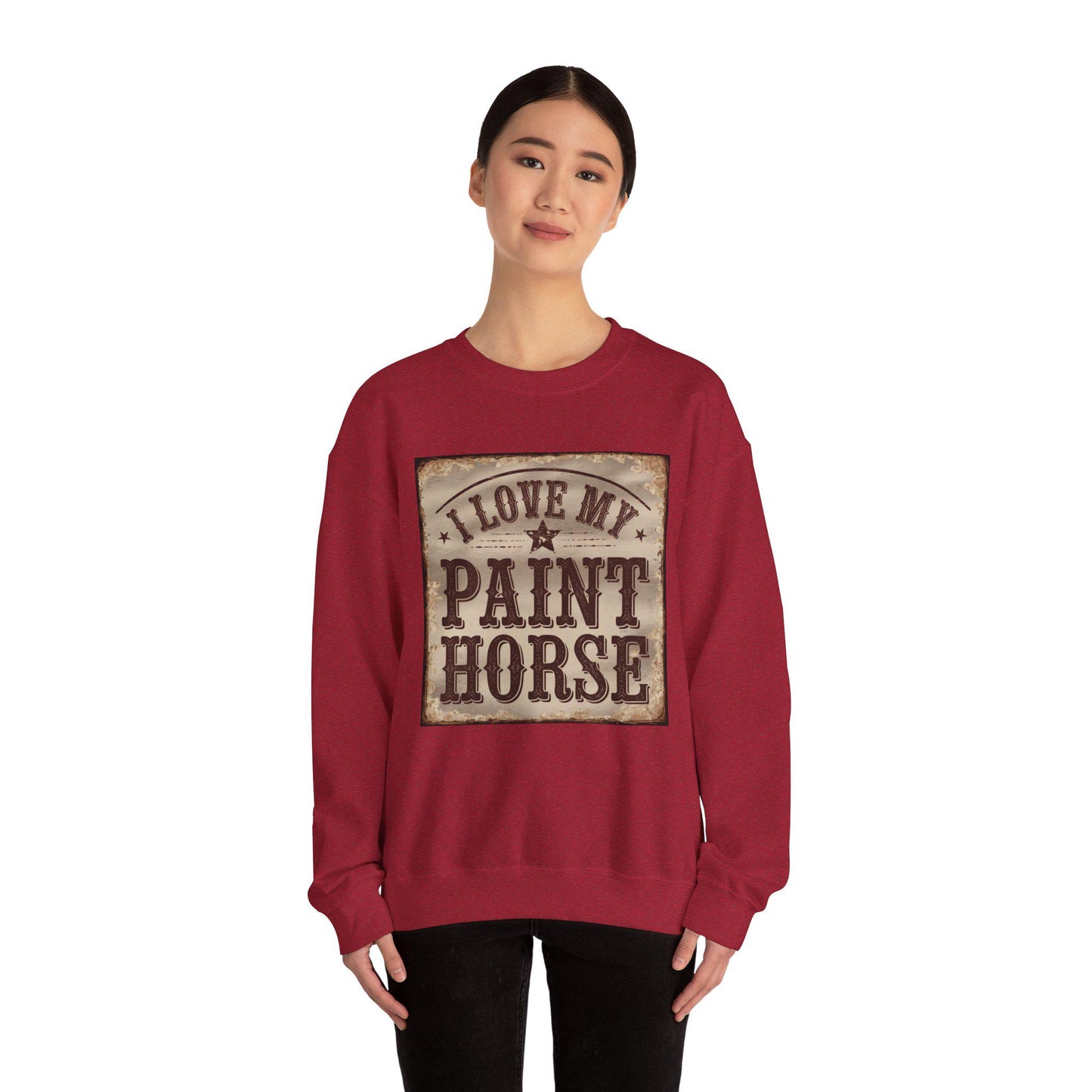 I Love My Paint Horse Heavy Blend™ Crewneck Sweatshirt