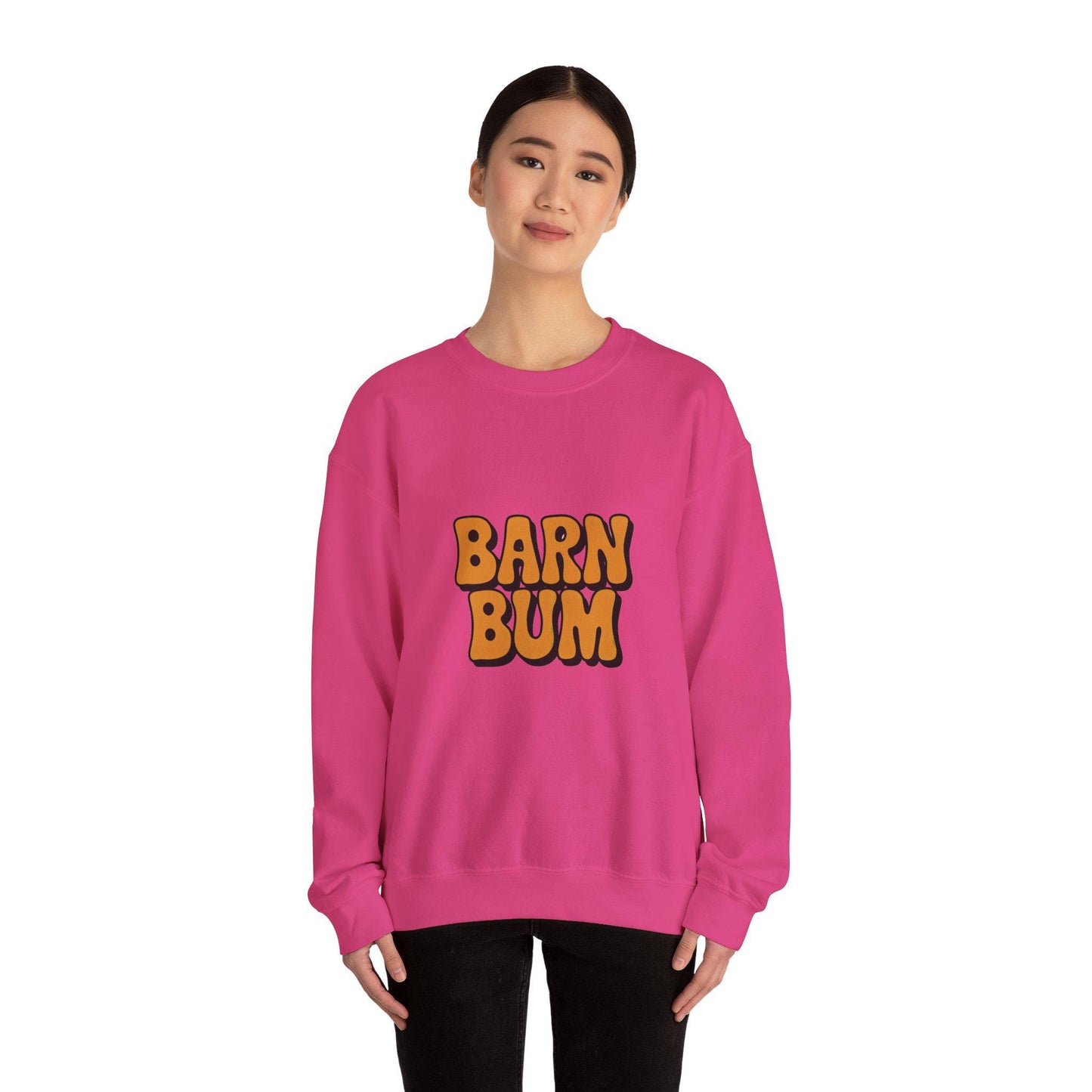 Barn Bum Sweatshirt, Farm Crewneck Jumper, Country Barnyard Sweater, Rural Lifestyle Pullover, Cozy Sweatshirt for Barn Lovers, Gifts for