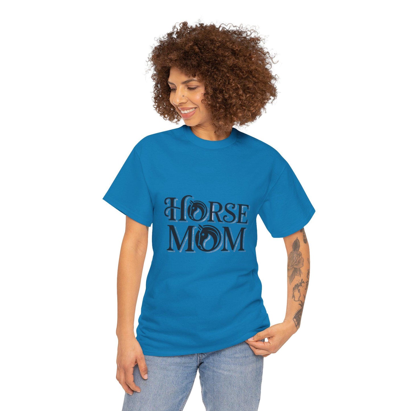 Horse Mom T-Shirt, Equestrian Tee, Equine Lover Shirt, Animal Parent Top, Horse Riding Gift