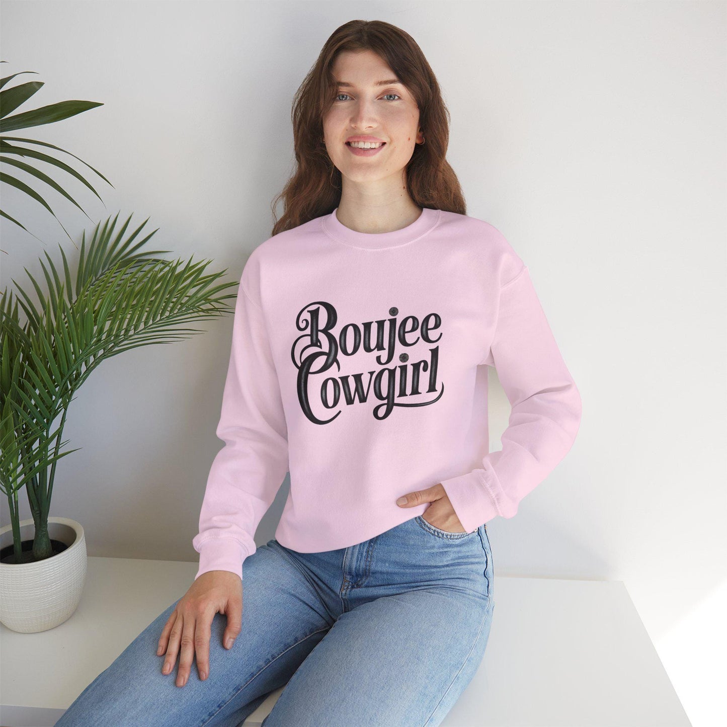 Boujee Cowgirl Sweatshirt, Western Style Jumper, Cowgirl Vibes Pullover, Rodeo Chic Sweater, Country Girl Fashion Top