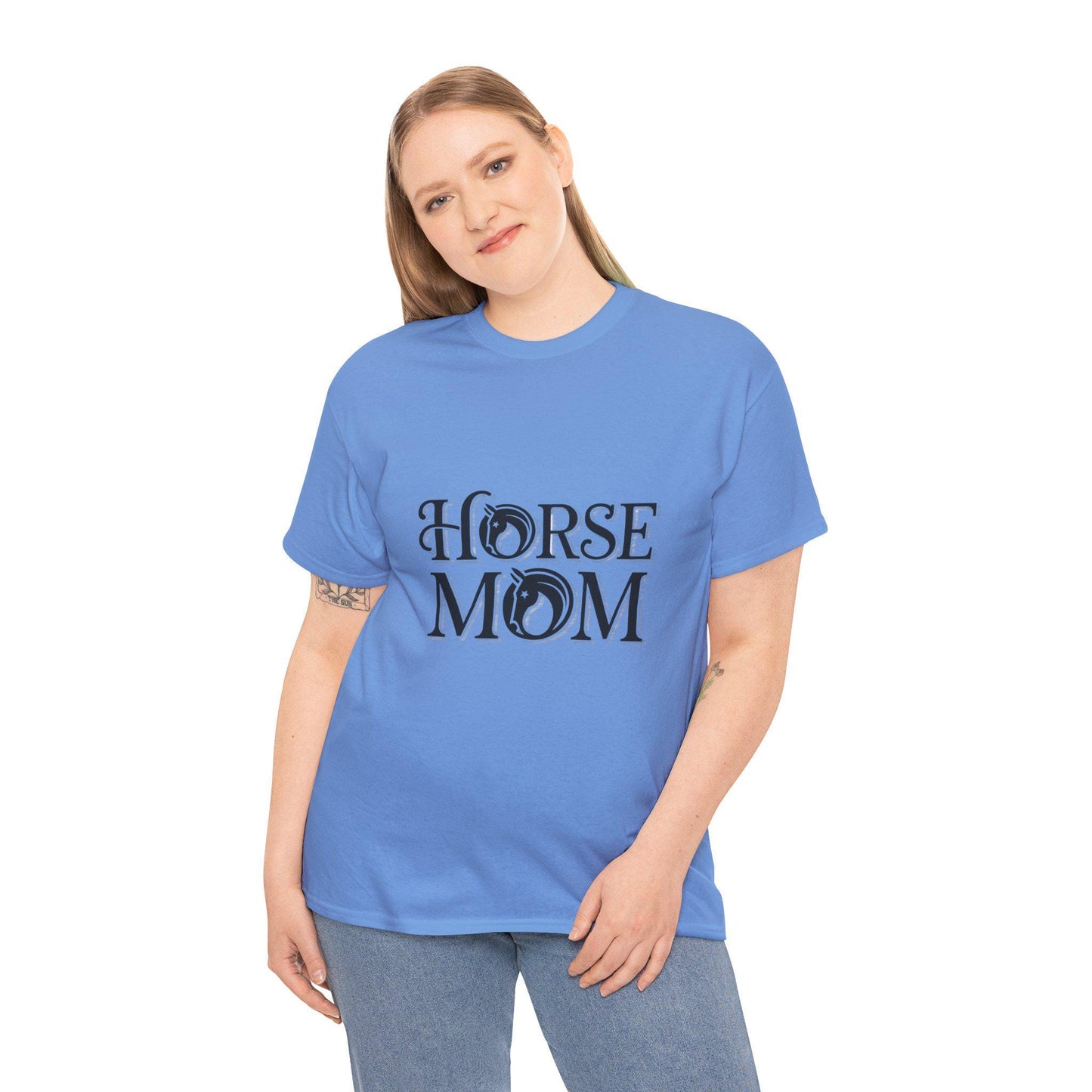 Horse Mom T-Shirt, Equestrian Tee, Equine Lover Shirt, Animal Parent Top, Horse Riding Gift
