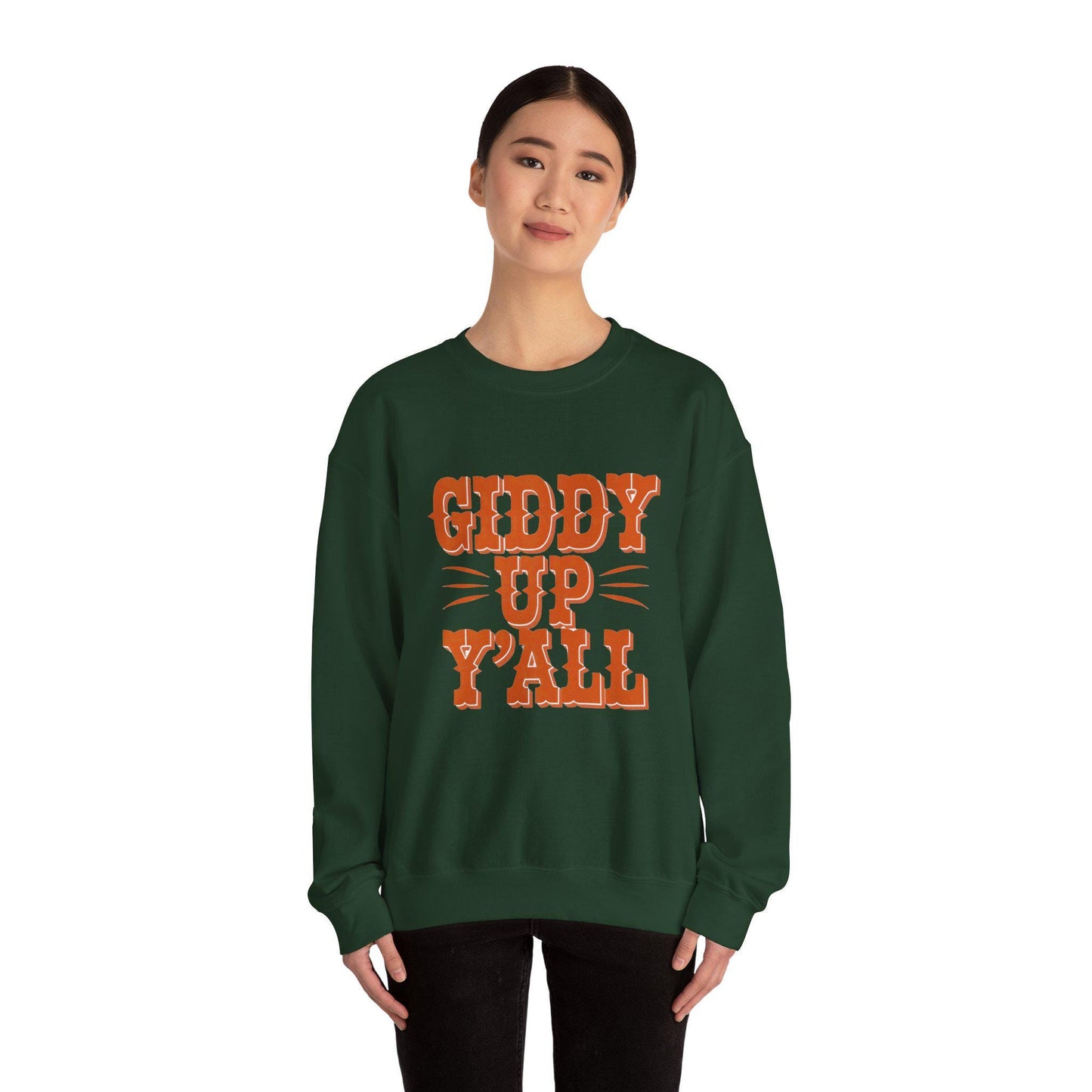 Western Vibes Crewneck Sweatshirt, Cowboy Ranch Wear, Horse Lover Gift, Southern Rodeo Apparel, Giddy Up Y'all Sweatshirt