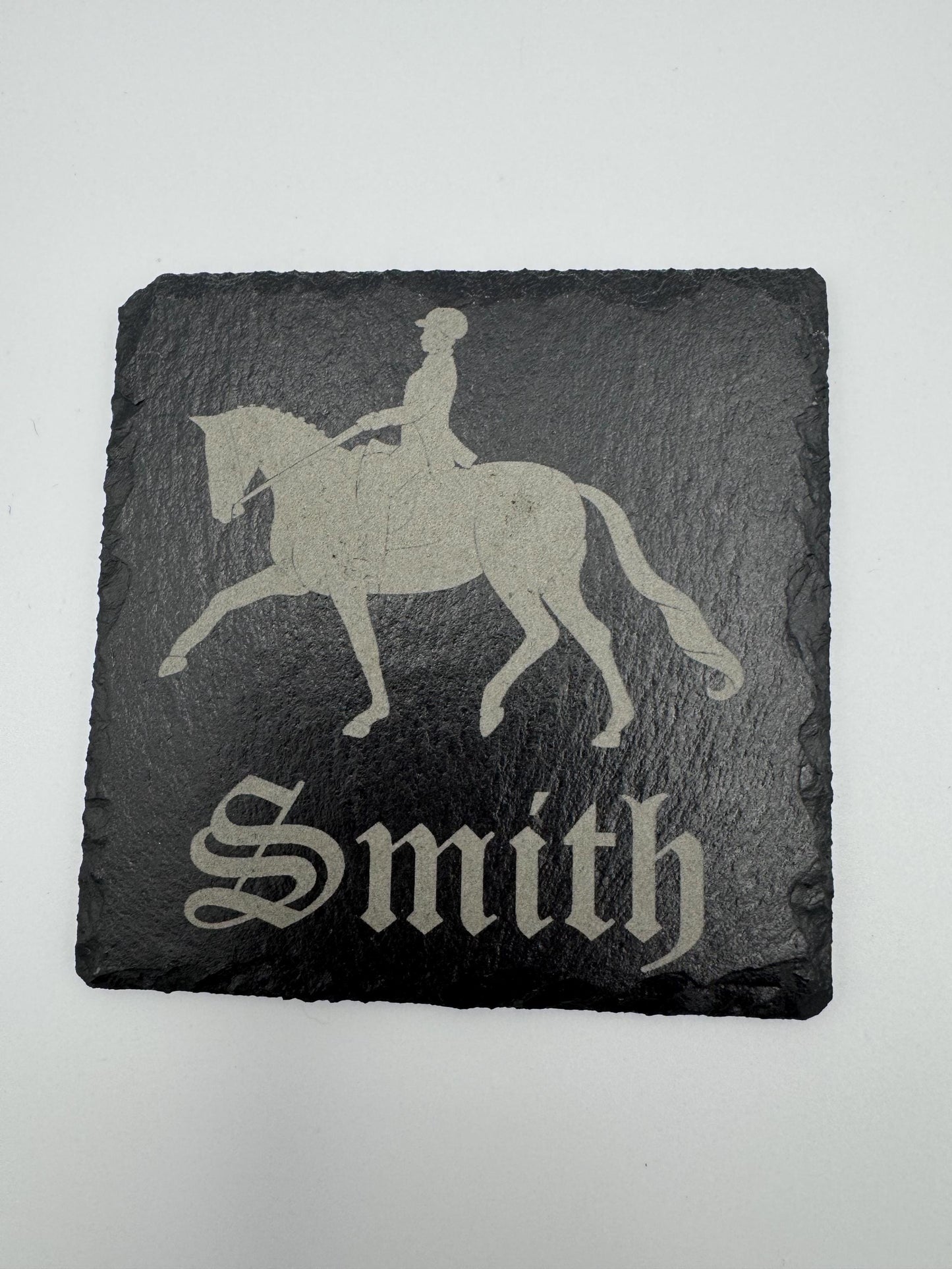 Customizable Slate 4” Drink Coasters with Holder Drink Coasters Horse Themed Drink Coasters Slate Coaster Rock Coaster