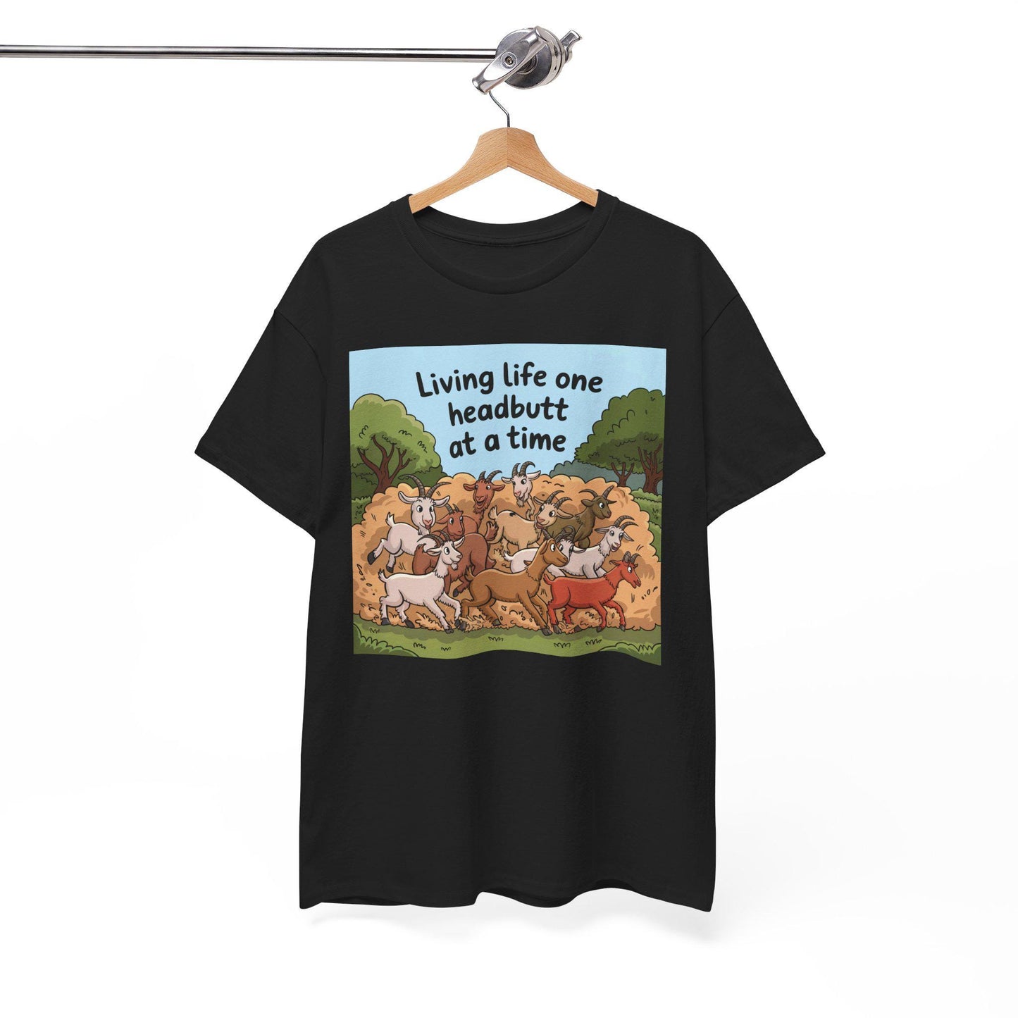 Living life one headbutt at a time Heavy Cotton Tee