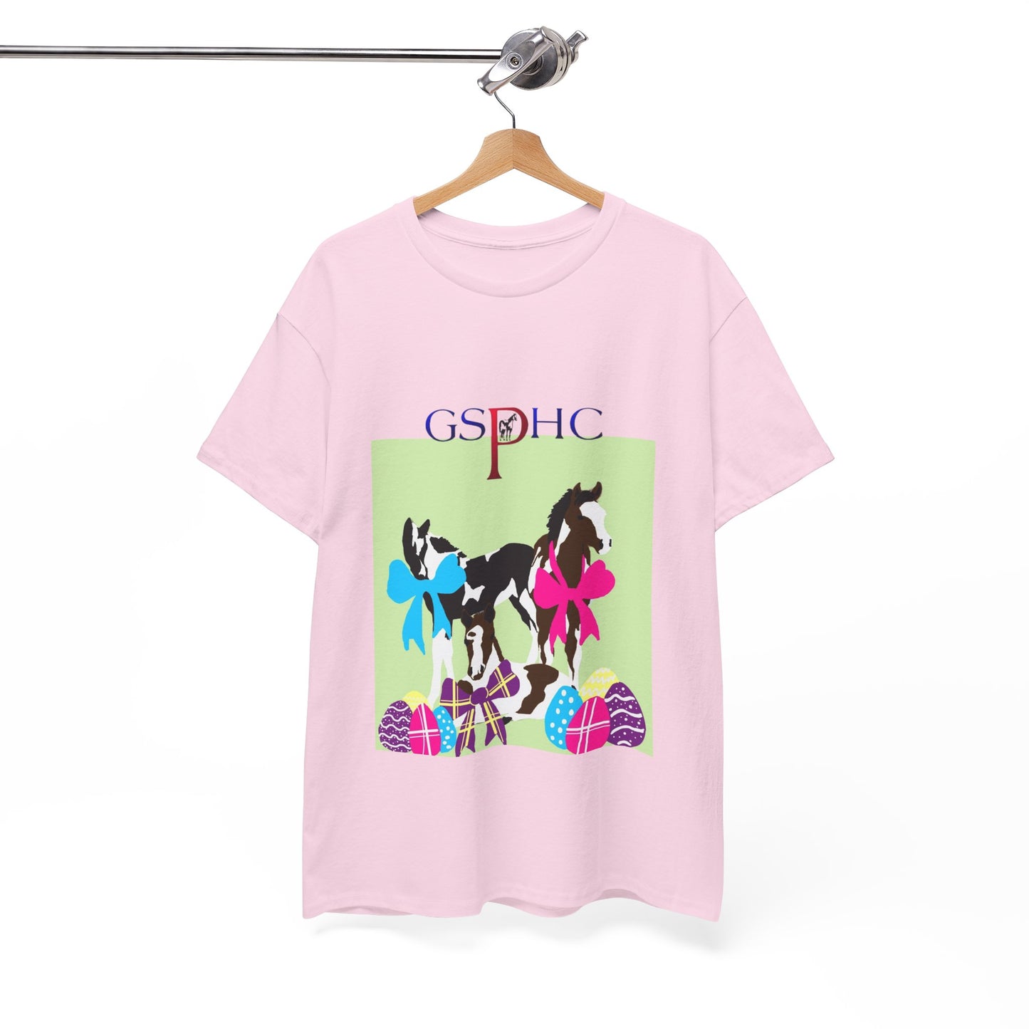 Unisex Heavy Cotton Tee - Equestrian Easter Design