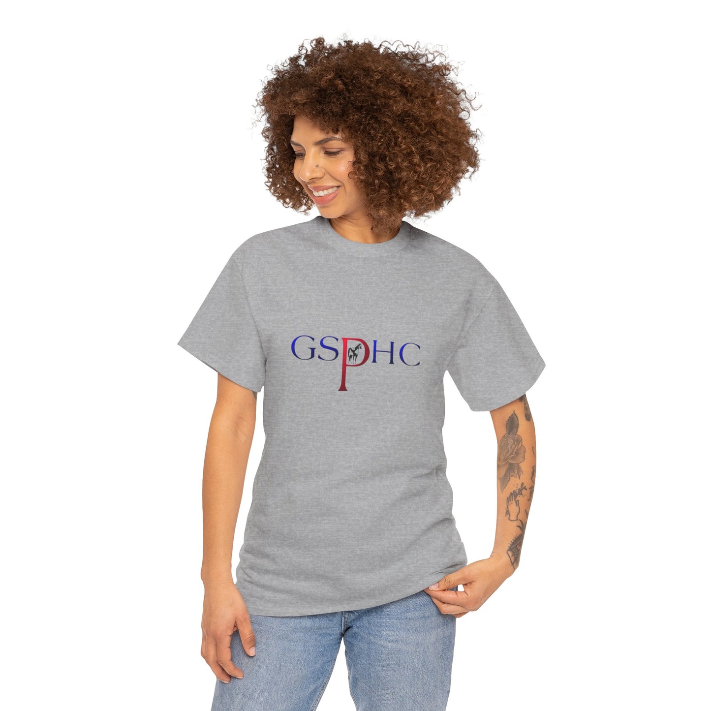 Unisex Heavy Cotton Tee with GSPhC Logo - Casual Comfort Wear