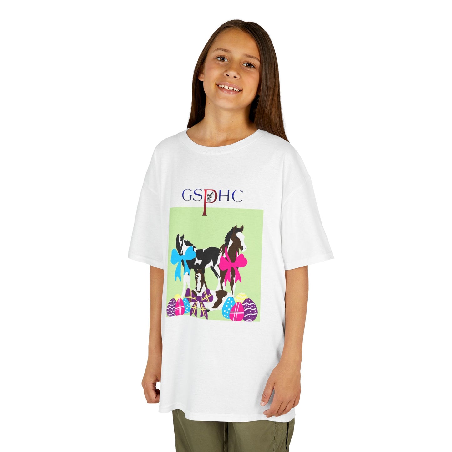 Kids Easter Horse Tee - GSPHC Design for Spring Celebrations