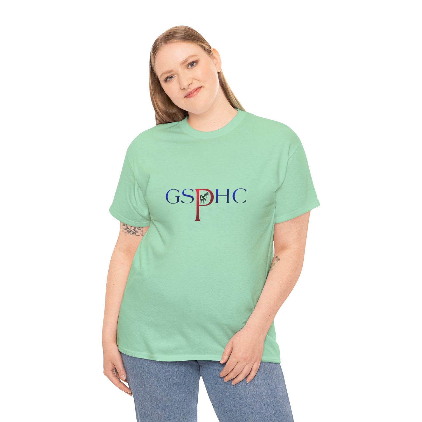 Unisex Heavy Cotton Tee with GSPhC Logo - Casual Comfort Wear