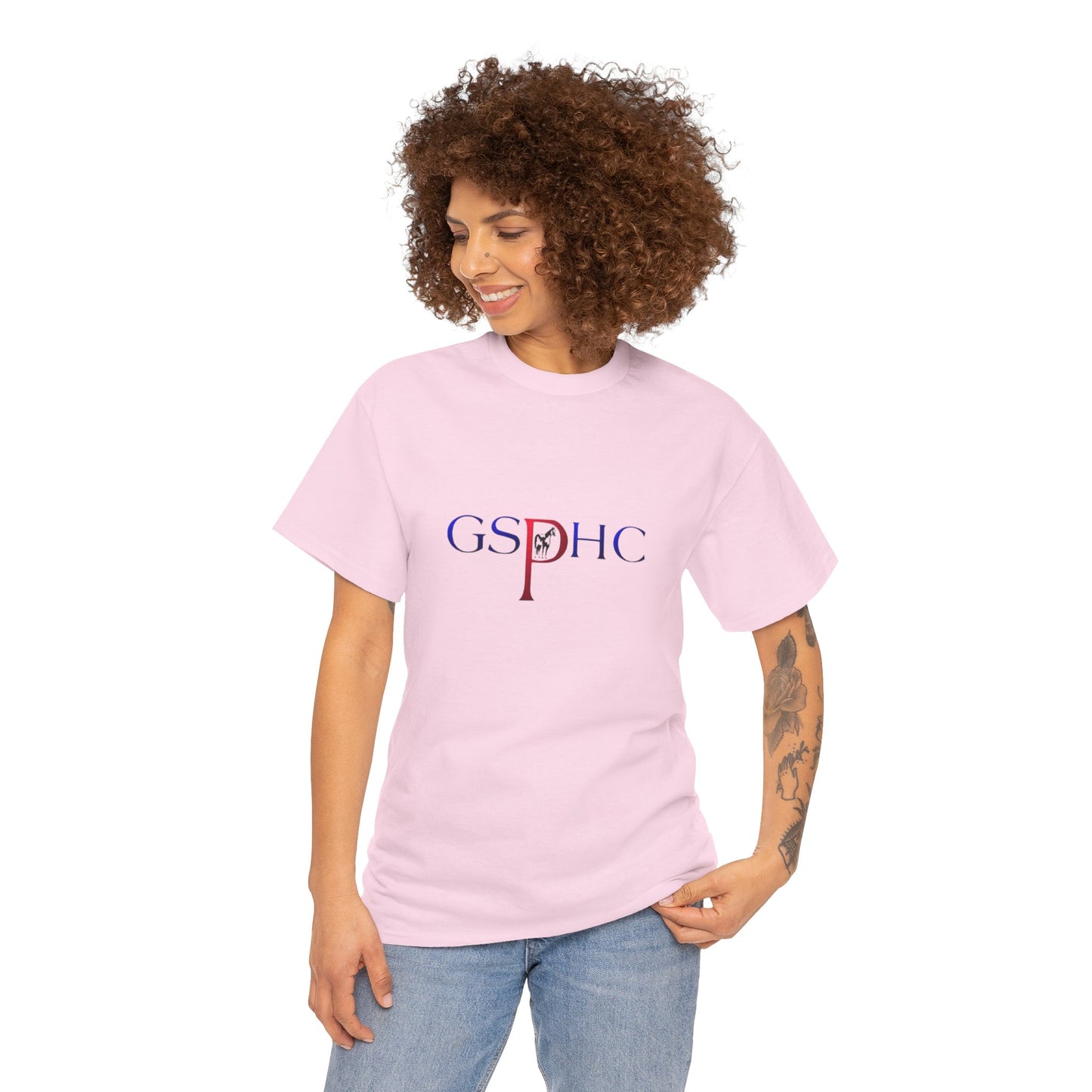 Unisex Heavy Cotton Tee with GSPhC Logo - Casual Comfort Wear