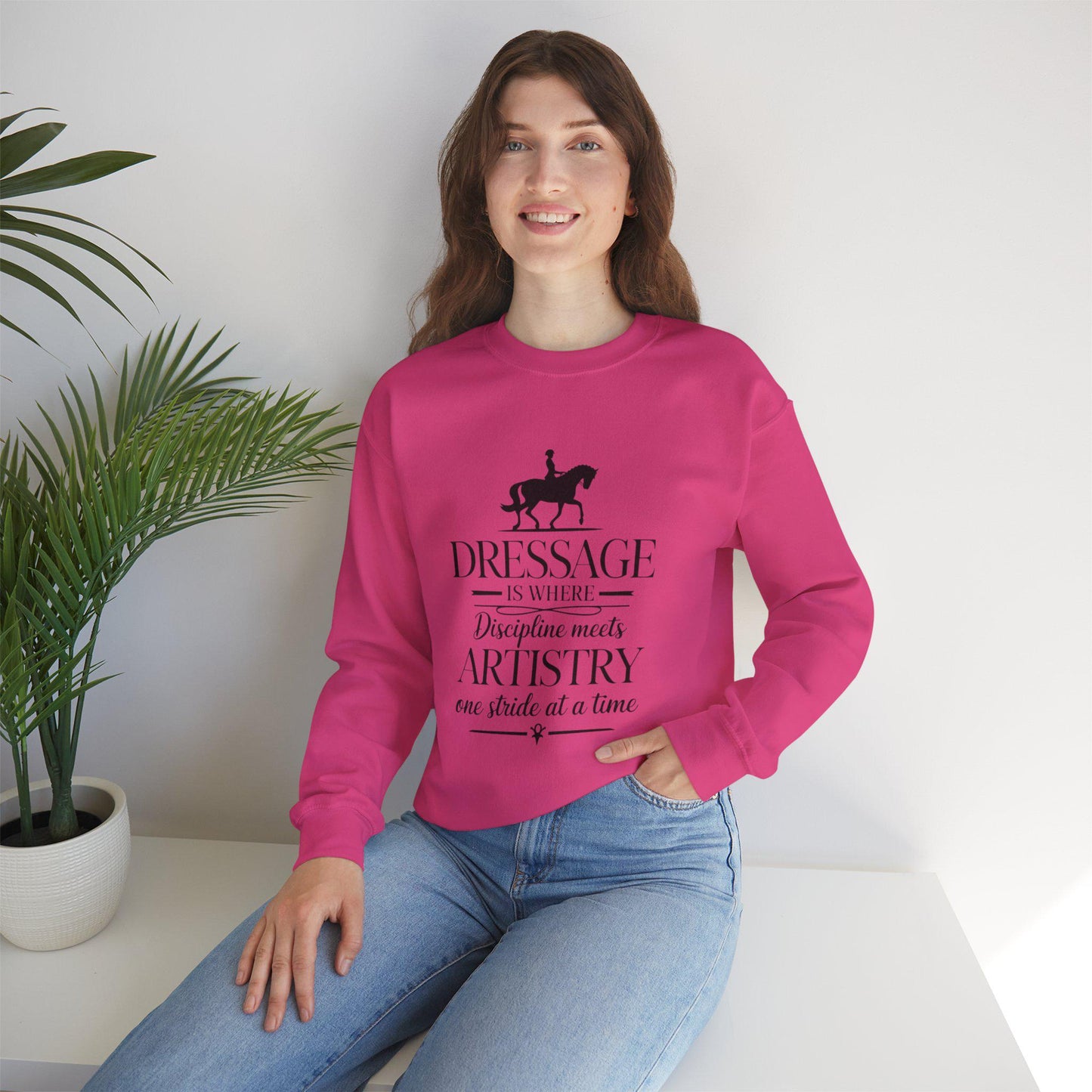 Dressage Artisrty Sweatshirt, equestrian, English riding, eventing, horse gift, trainer gift, wife gift, horseback, barn, stable