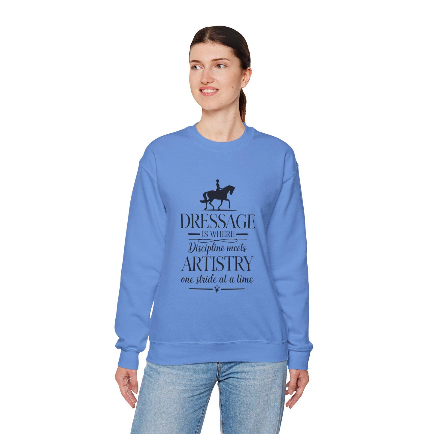 Dressage Artisrty Sweatshirt, equestrian, English riding, eventing, horse gift, trainer gift, wife gift, horseback, barn, stable