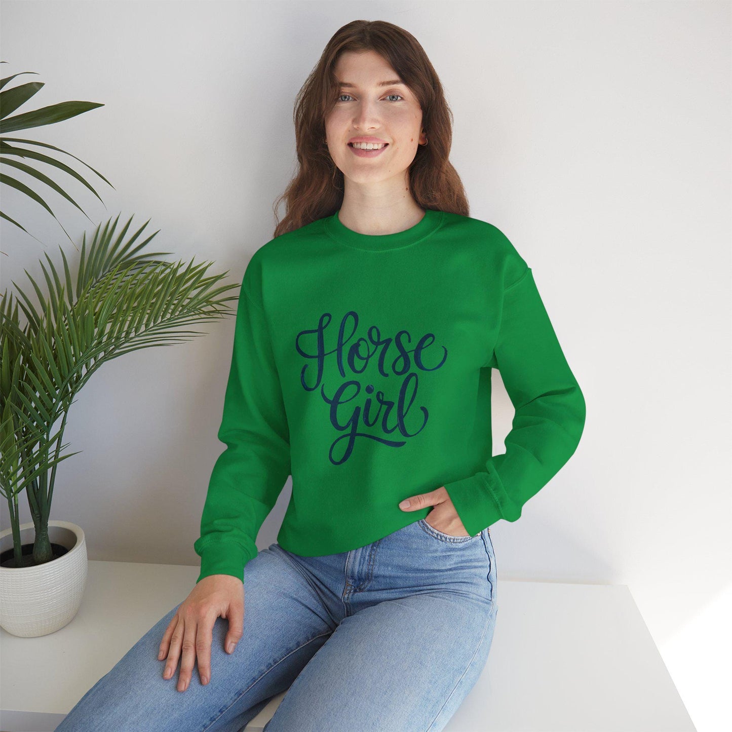 Horse Girl Sweatshirt, equestrian, English riding, eventing, hunter, jumper, trainer gift, wife gift, horseback, barn, western riding