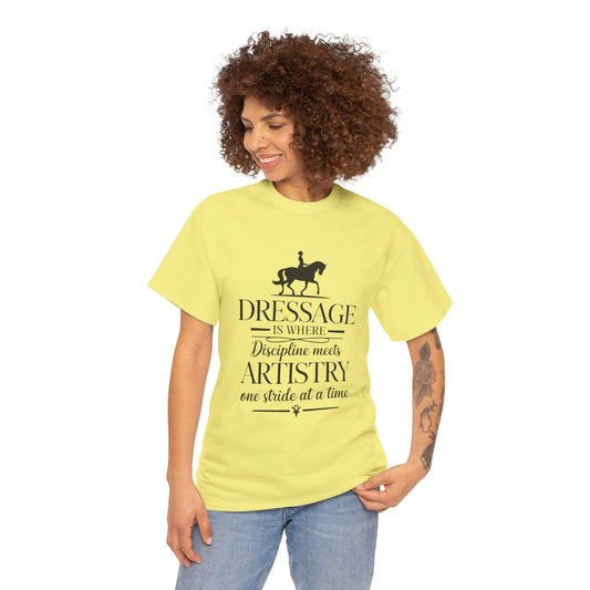 Dressage Artistry Tee, equestrian, English riding, eventing, horse gift, trainer gift, wife gift, horseback, barn, woman’s tee