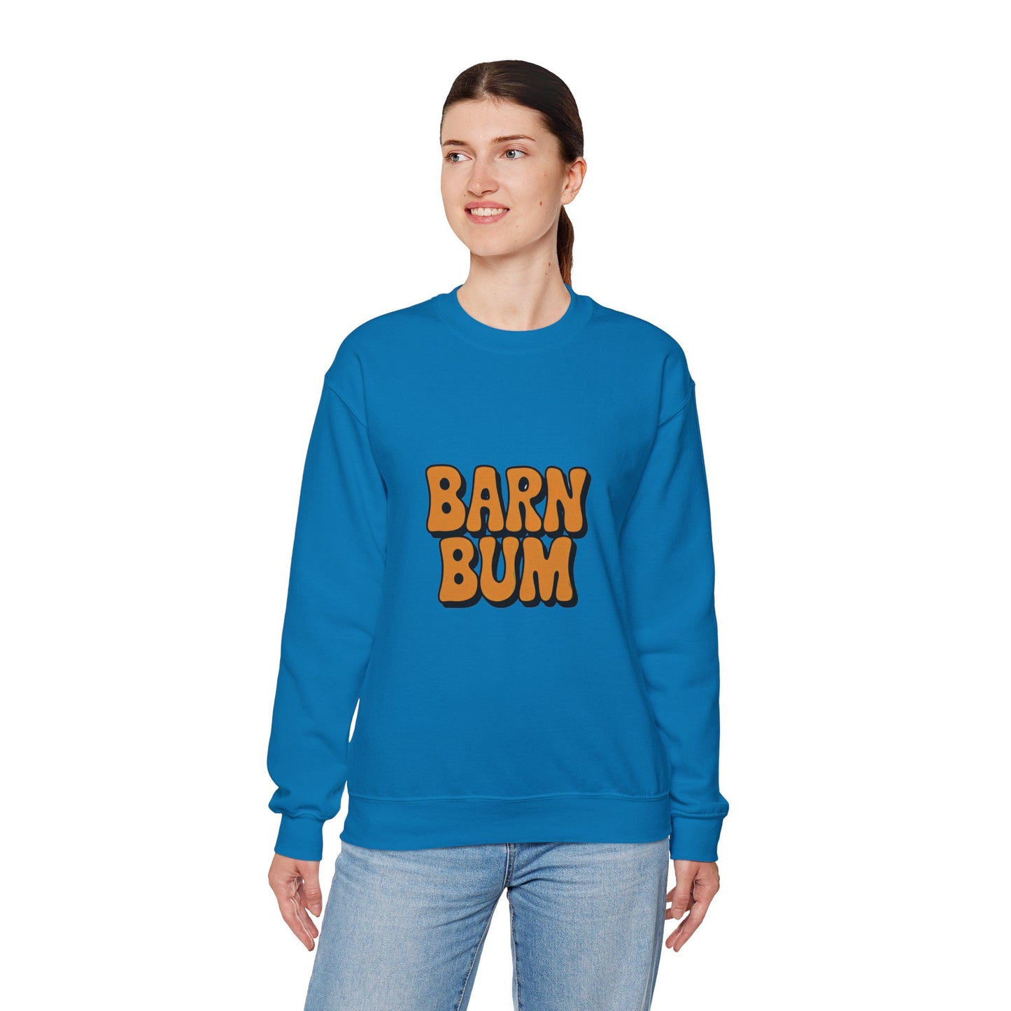 Barn Bum Sweatshirt, Farm Crewneck Jumper, Country Barnyard Sweater, Rural Lifestyle Pullover, Cozy Sweatshirt for Barn Lovers, Gifts for