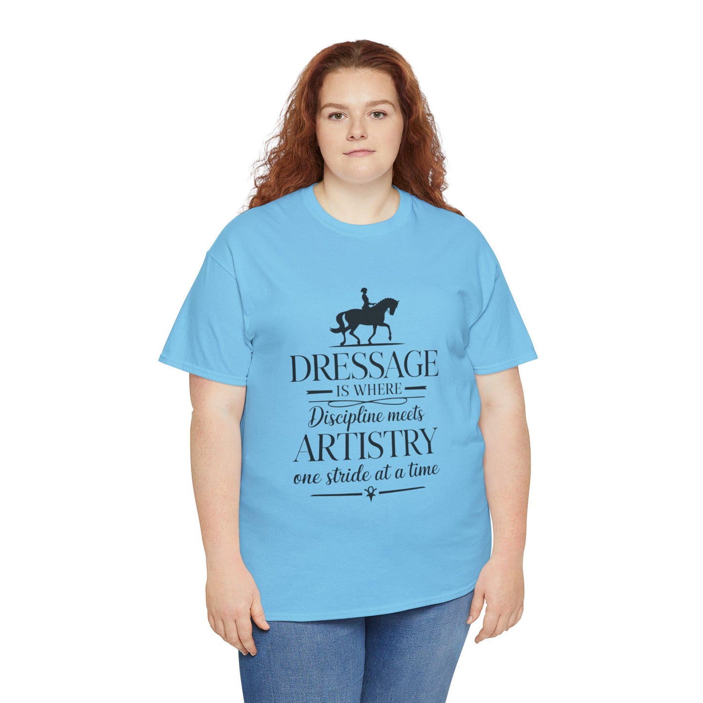 Dressage Artistry Tee, equestrian, English riding, eventing, horse gift, trainer gift, wife gift, horseback, barn, woman’s tee