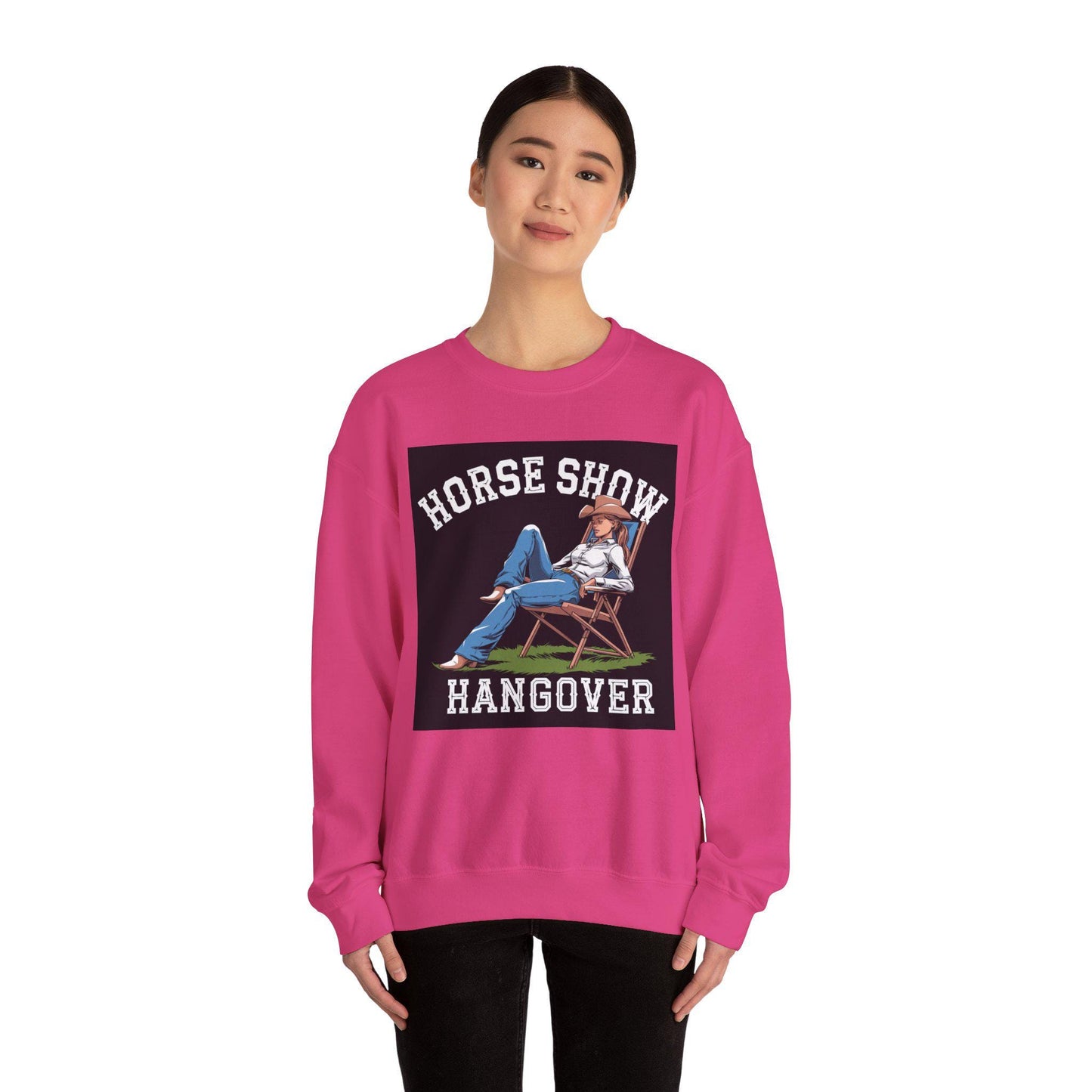 Horse Show Hangover Sweatshirt, mom Tee, equestrian, English riding, eventing, hunter, jumper, western riding, horseback, barn, dressage