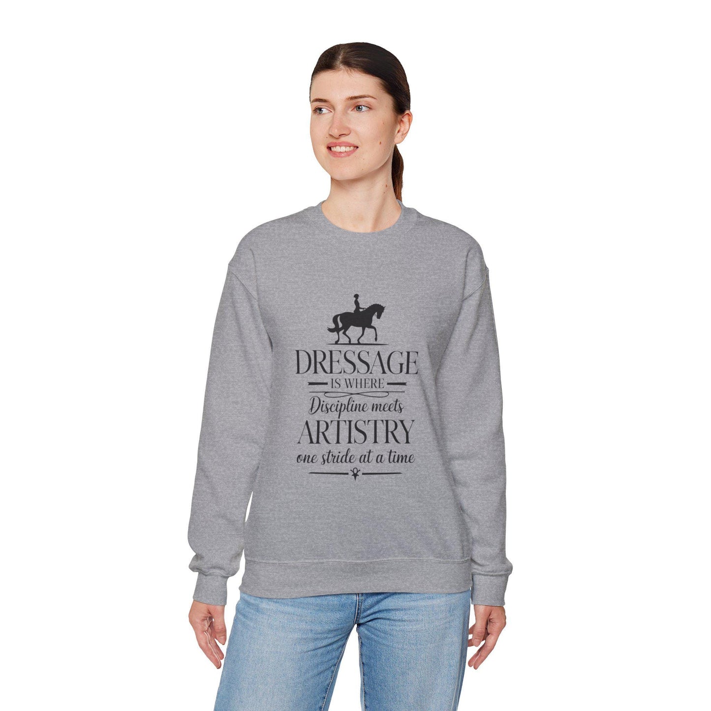Dressage Artisrty Sweatshirt, equestrian, English riding, eventing, horse gift, trainer gift, wife gift, horseback, barn, stable