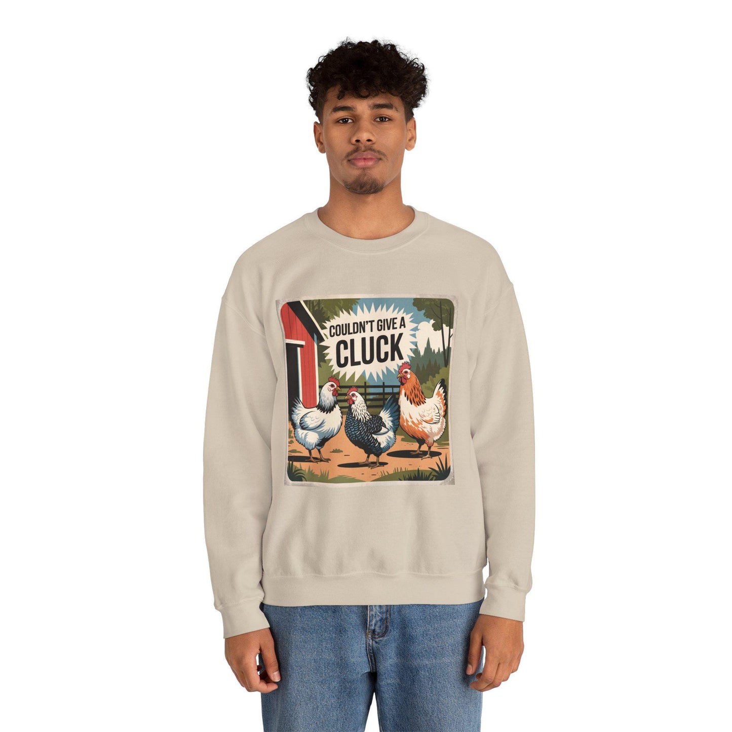 Couldn't Give a Cluck Sweatshirt, chickens, chicken lover, farm animal, chicken humor, woman’s sweatshirt, men’s sweatshirt, country