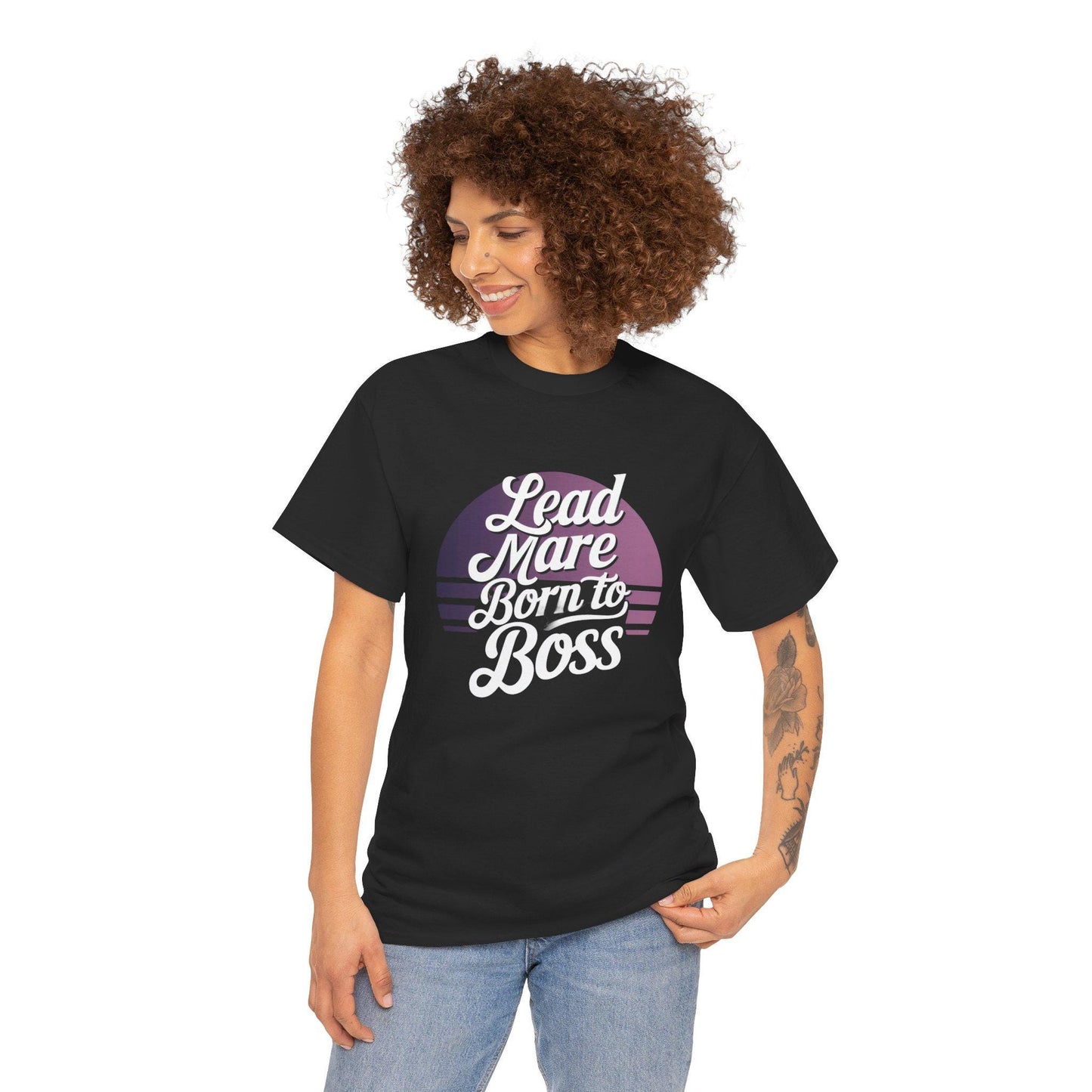 Lead Mare Born To Boss Unisex Heavy Cotton Tee