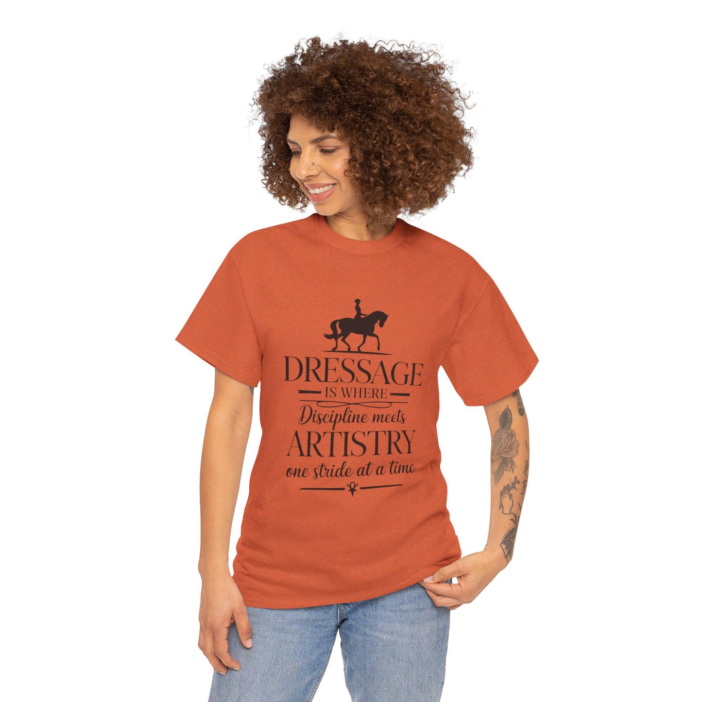 Dressage Artistry Tee, equestrian, English riding, eventing, horse gift, trainer gift, wife gift, horseback, barn, woman’s tee