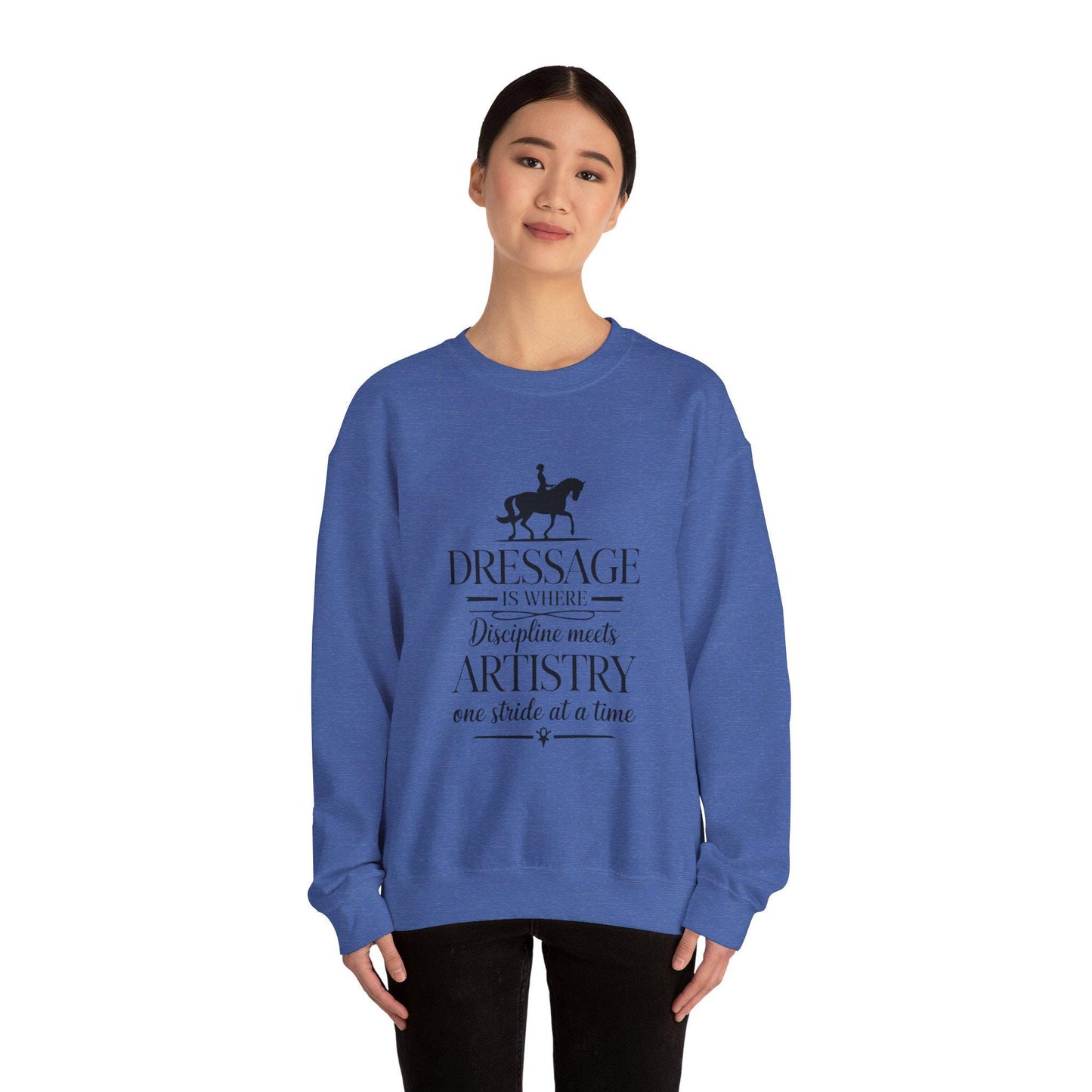 Dressage Artisrty Sweatshirt, equestrian, English riding, eventing, horse gift, trainer gift, wife gift, horseback, barn, stable