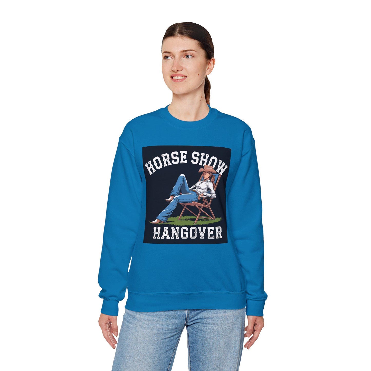 Horse Show Hangover Sweatshirt, mom Tee, equestrian, English riding, eventing, hunter, jumper, western riding, horseback, barn, dressage