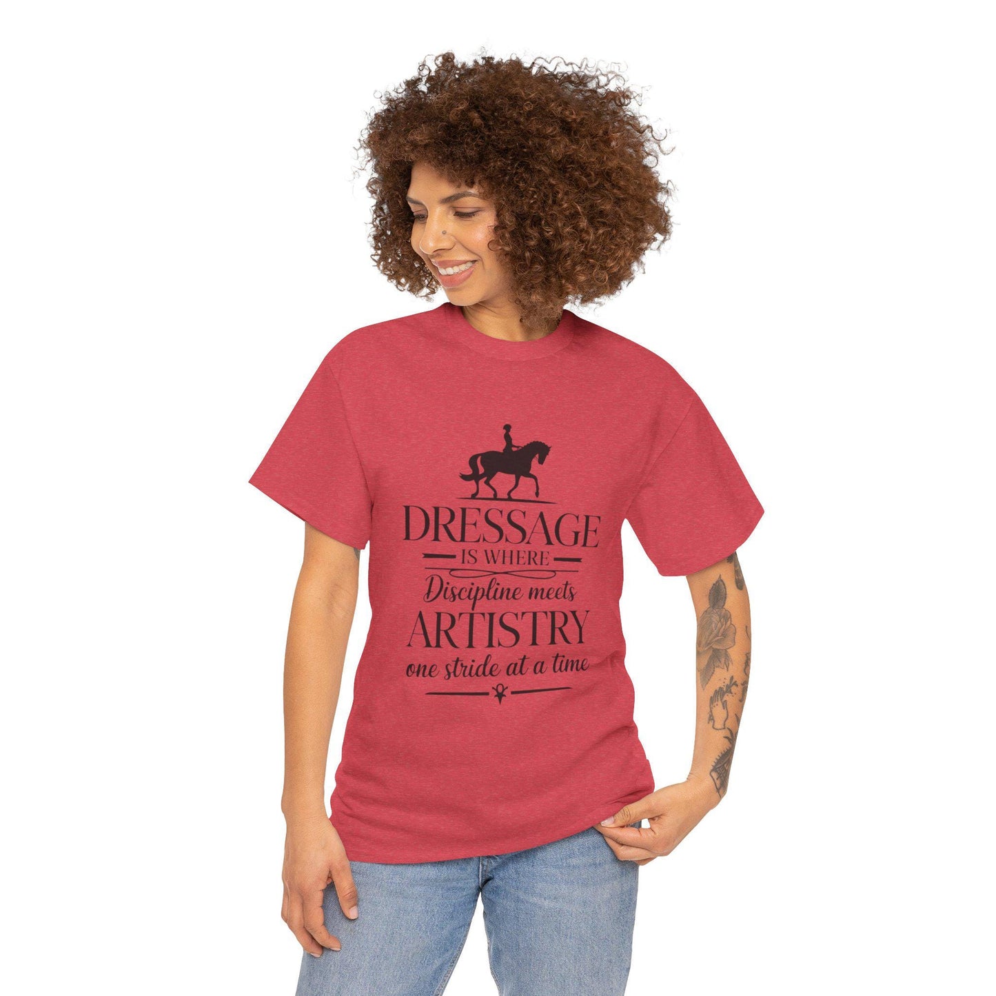 Dressage Artistry Tee, equestrian, English riding, eventing, horse gift, trainer gift, wife gift, horseback, barn, woman’s tee