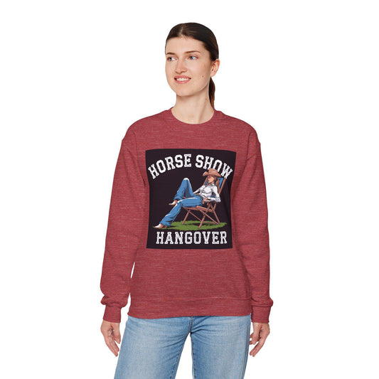 Horse Show Hangover Sweatshirt, mom Tee, equestrian, English riding, eventing, hunter, jumper, western riding, horseback, barn, dressage