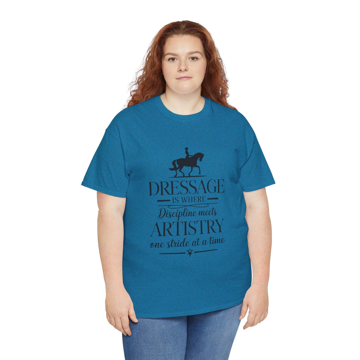 Dressage Artistry Tee, equestrian, English riding, eventing, horse gift, trainer gift, wife gift, horseback, barn, woman’s tee