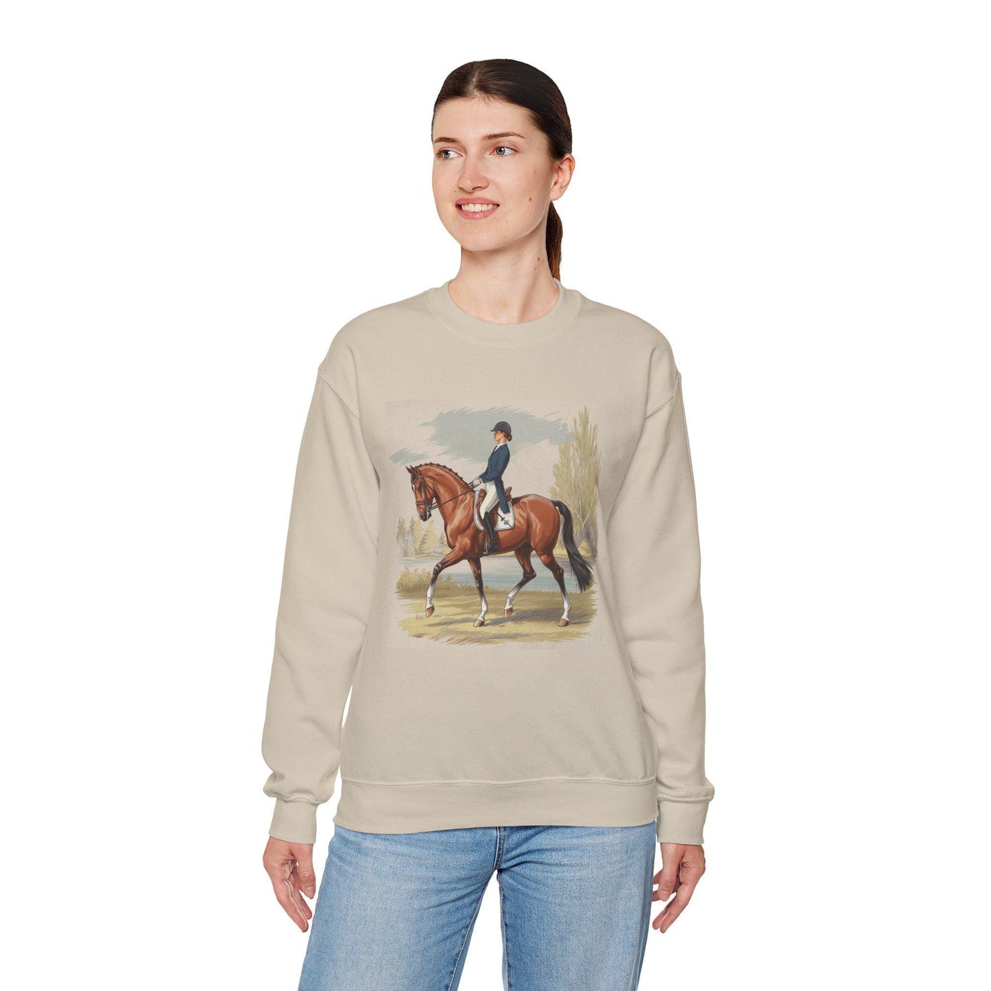 Dressage Sweatshirt, equestrian, English riding, eventing, horse gift, trainer gift, wife gift, horseback, barn, woman’s sweatshirt