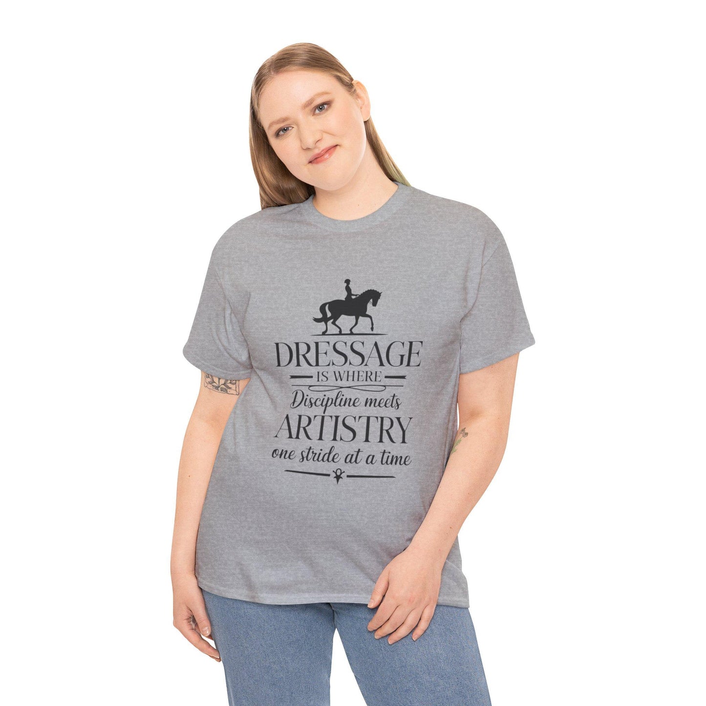 Dressage Artistry Tee, equestrian, English riding, eventing, horse gift, trainer gift, wife gift, horseback, barn, woman’s tee