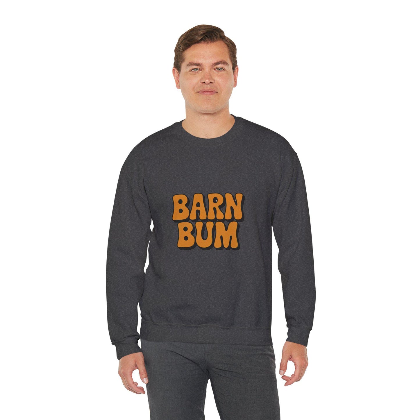 Barn Bum Sweatshirt, Farm Crewneck Jumper, Country Barnyard Sweater, Rural Lifestyle Pullover, Cozy Sweatshirt for Barn Lovers, Gifts for