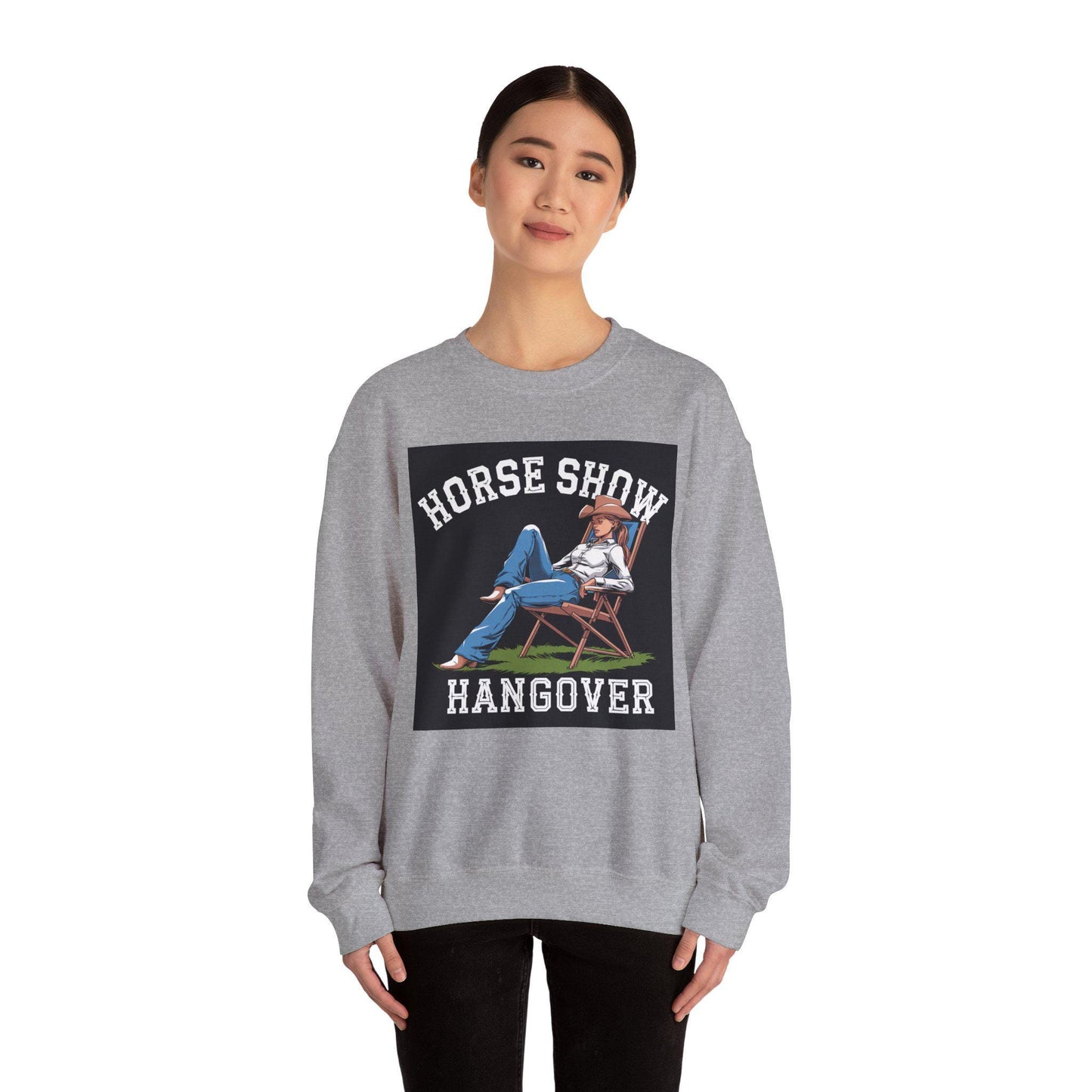 Horse Show Hangover Sweatshirt, mom Tee, equestrian, English riding, eventing, hunter, jumper, western riding, horseback, barn, dressage