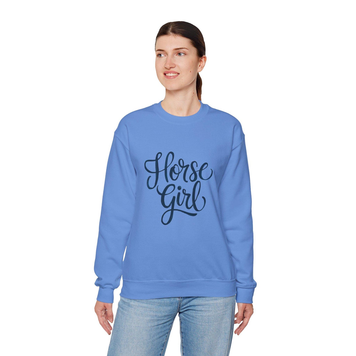 Horse Girl Sweatshirt, equestrian, English riding, eventing, hunter, jumper, trainer gift, wife gift, horseback, barn, western riding