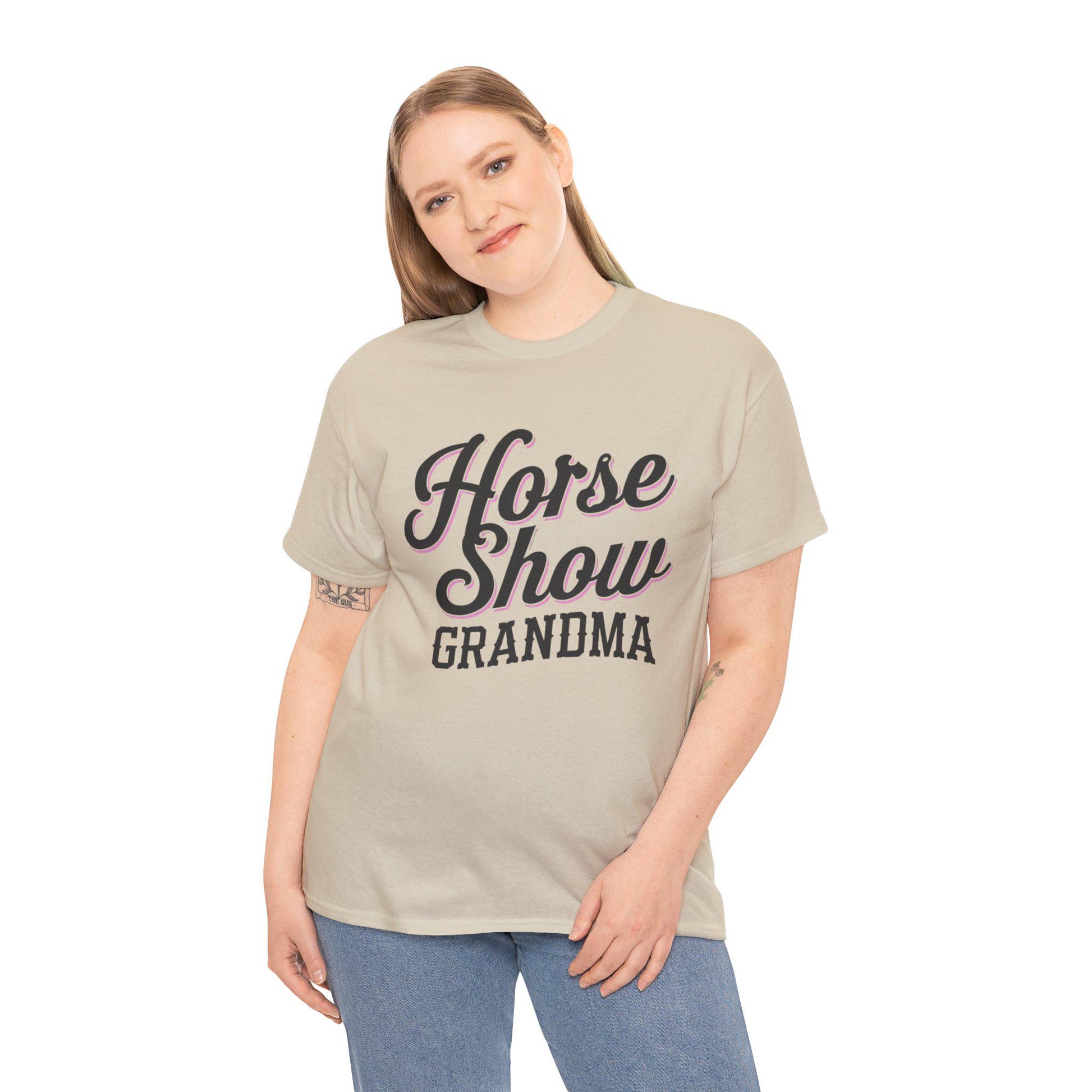 Horse Show Grandma Tee, equestrian, English riding, eventing, hunter, jumper, western riding, horseback, barn, grandma gift, dressage
