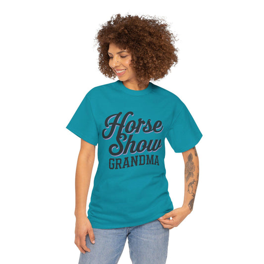 Horse Show Grandma Tee, equestrian, English riding, eventing, hunter, jumper, western riding, horseback, barn, grandma gift, dressage