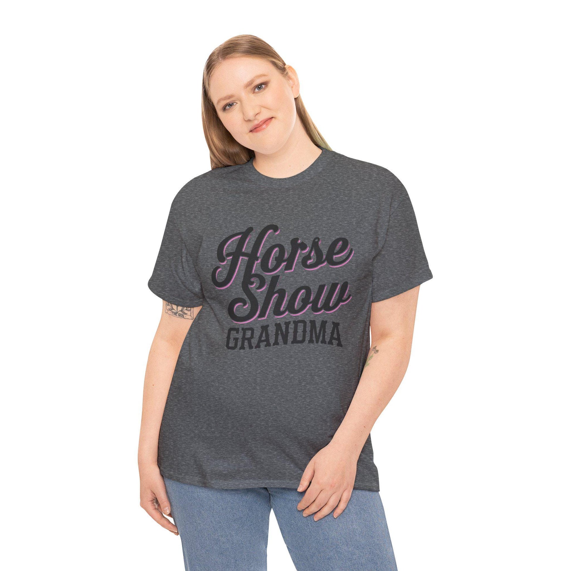 Horse Show Grandma Tee, equestrian, English riding, eventing, hunter, jumper, western riding, horseback, barn, grandma gift, dressage